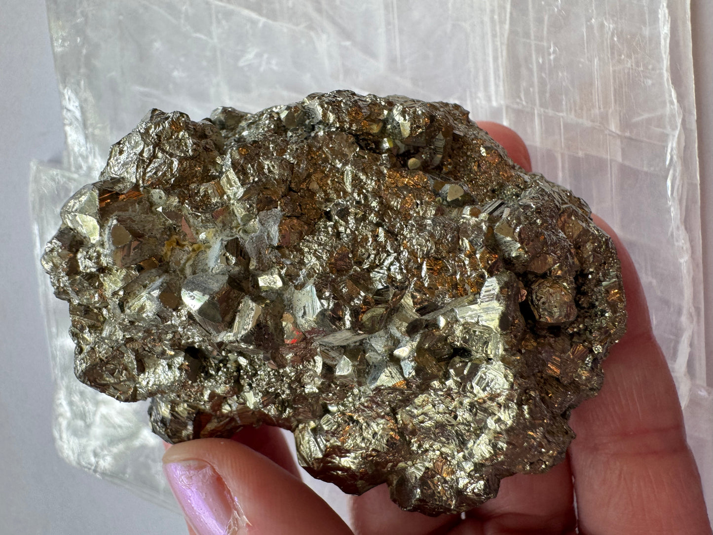 High Grade Peruvian Pyrite Cluster 227 g -Peru - Moon Room Shop and Wellness