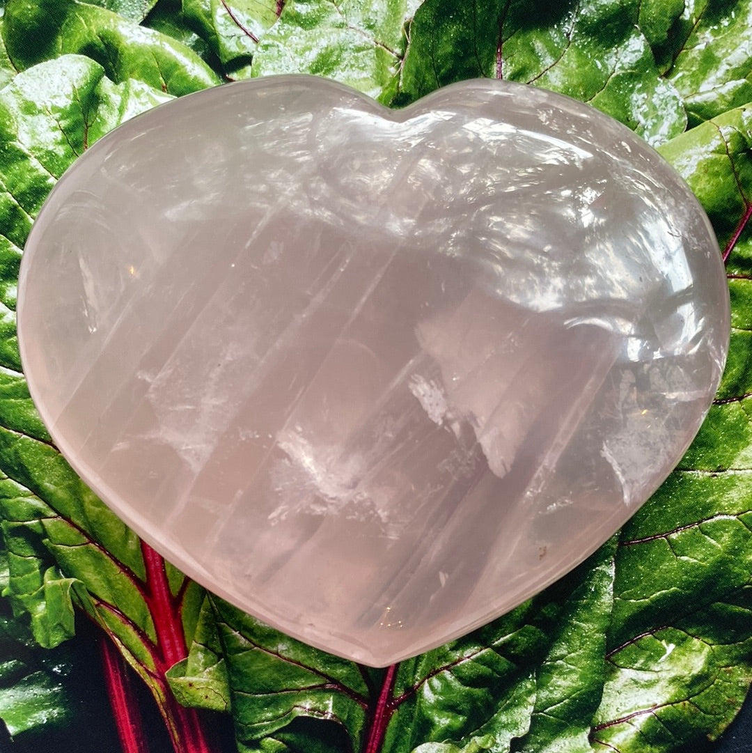 Rose Quartz Heart 523 grams - Moon Room Shop and Wellness