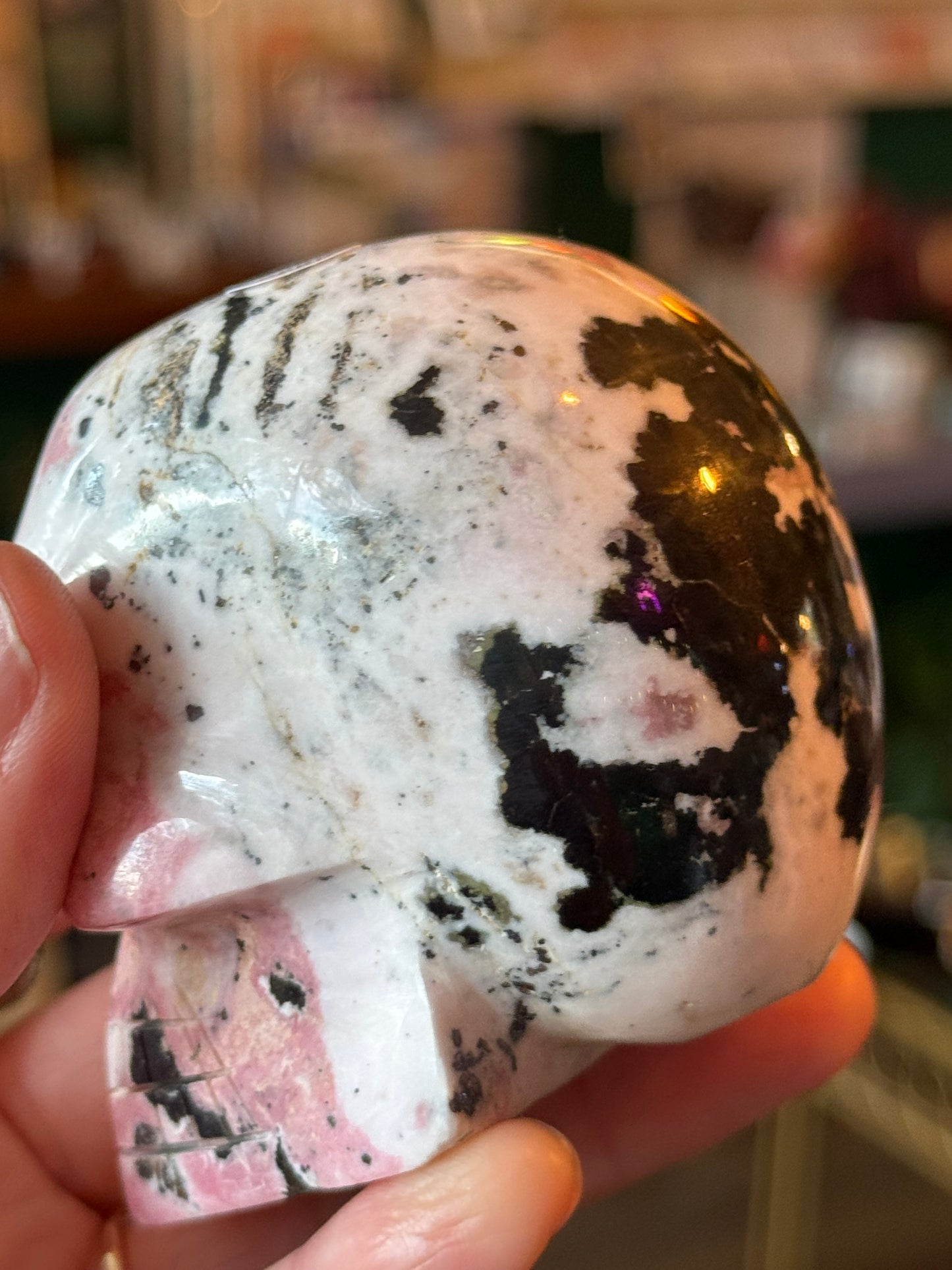 Rhodonite Skull -398 g- Peru - Moon Room Shop and Wellness