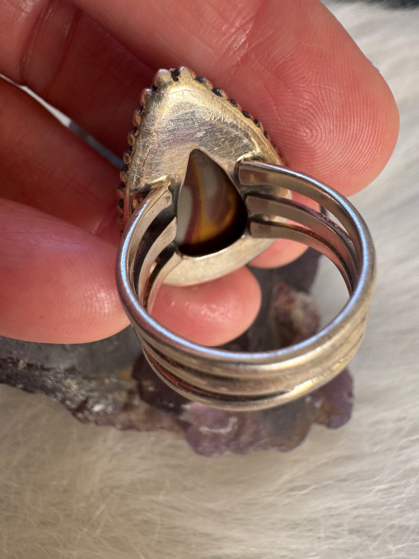 Noreena Jasper 925 Sterling Silver Ring Size 7.75 - Moon Room Shop and Wellness