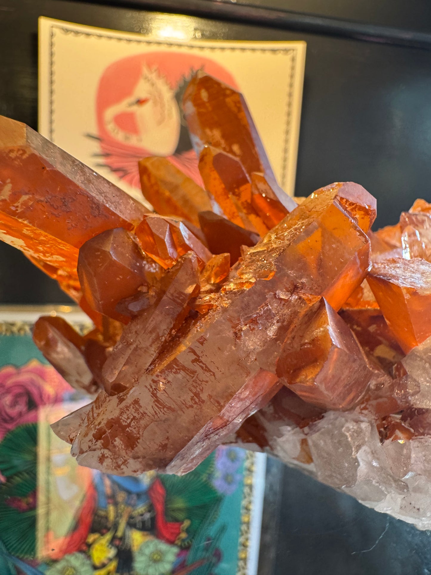 Tangerine Quartz Cluster 1.93 lbs Stunner! - Moon Room Shop and Wellness