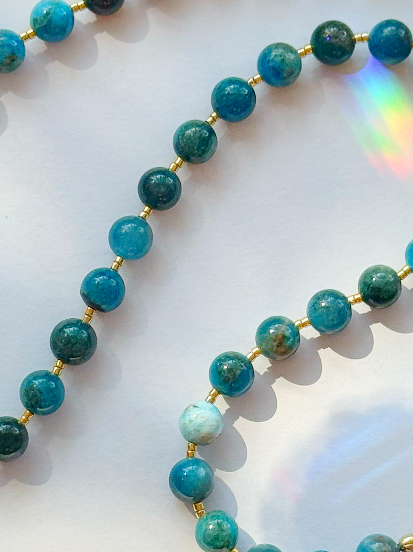 Soul Pretty Pyrite + Apatite Handmade Gold Fill Necklace