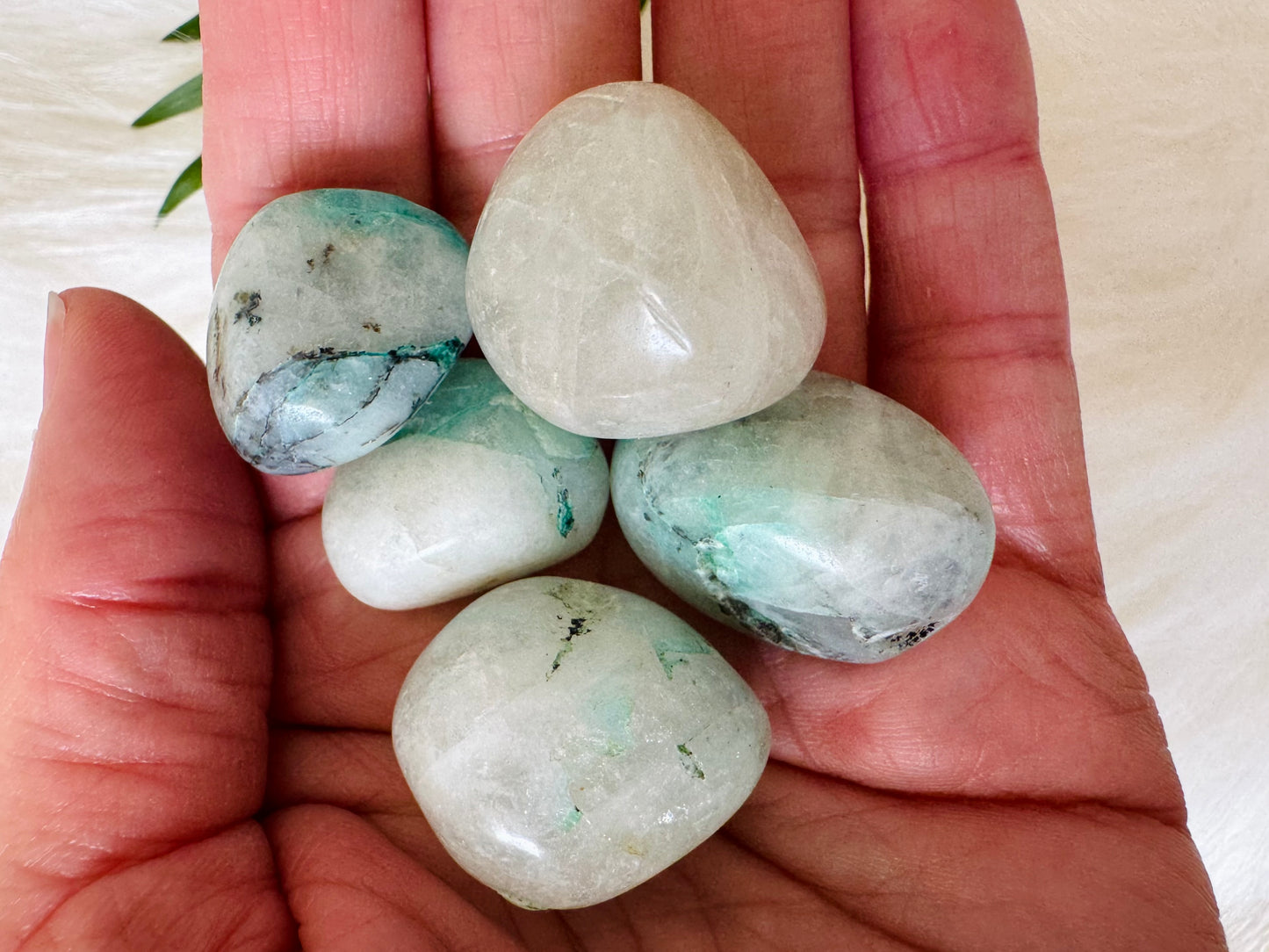 Chrysocolla and Quartz Tumbled Peru - Moon Room Shop and Wellness