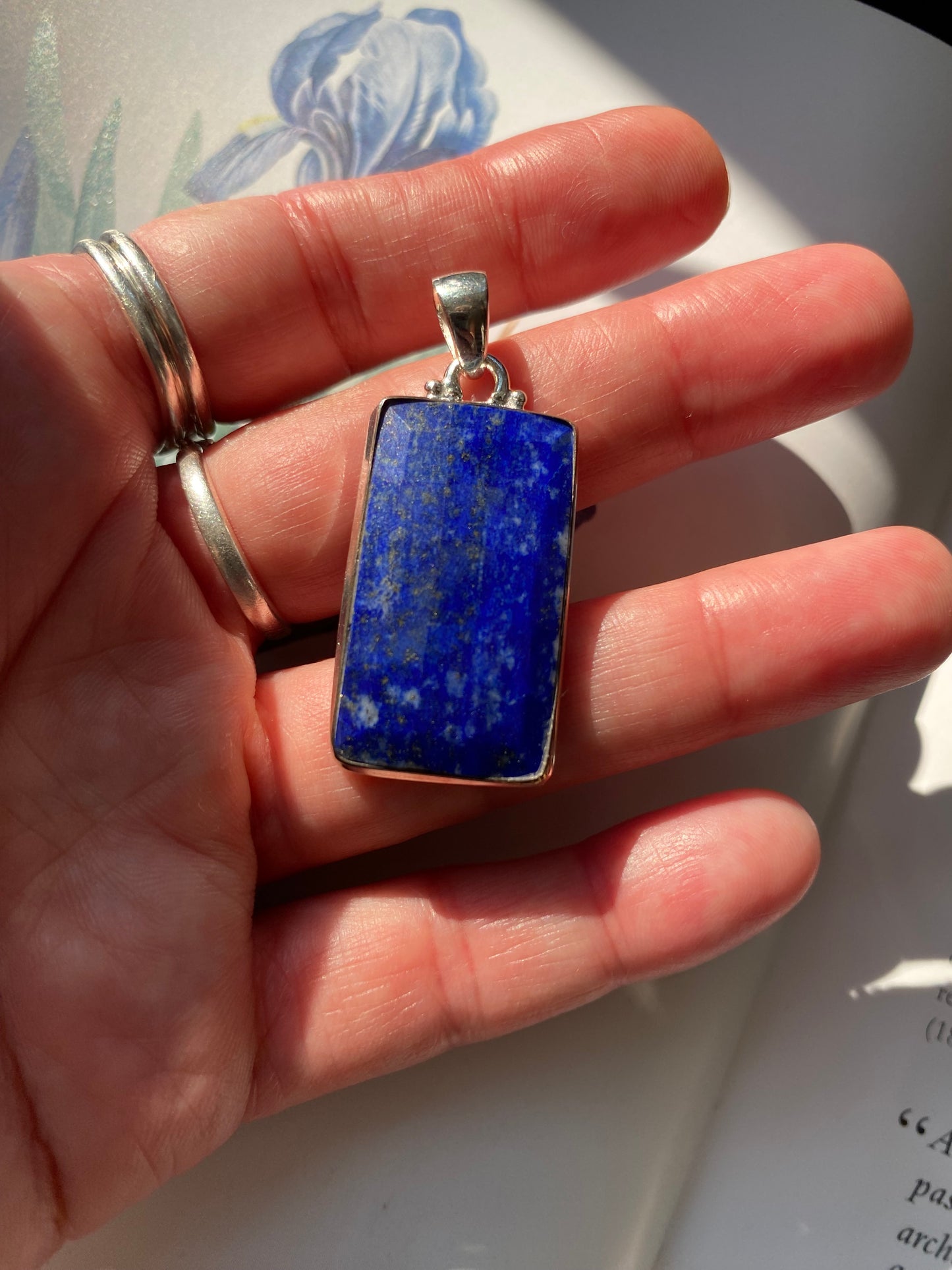 Lapis Lazuli Sterling Silver Pendant - Moon Room Shop and Wellness
