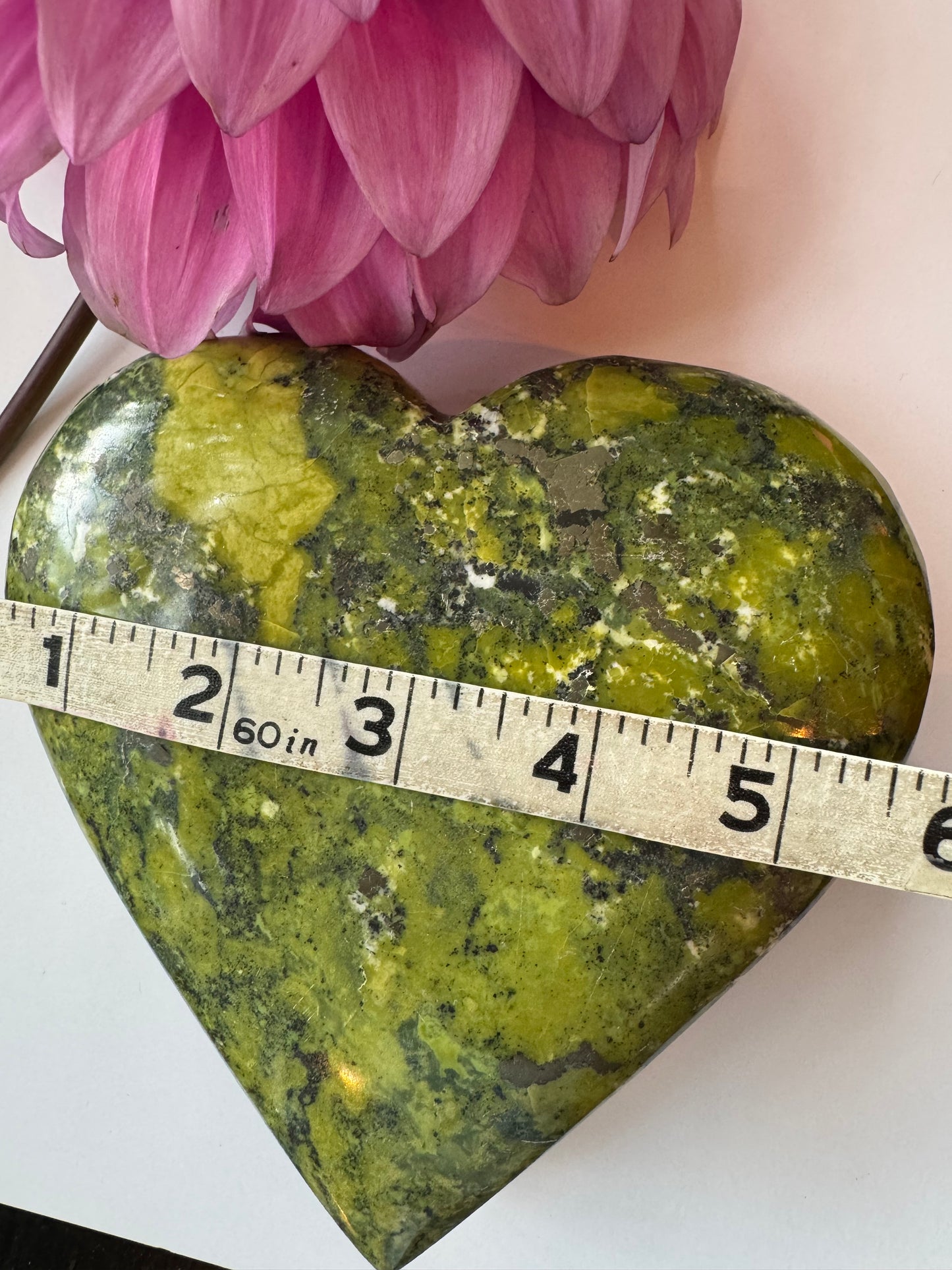 Serpentine with Pyrite Heart 3.29 lb- Mexico- Beauty! - Moon Room Shop and Wellness