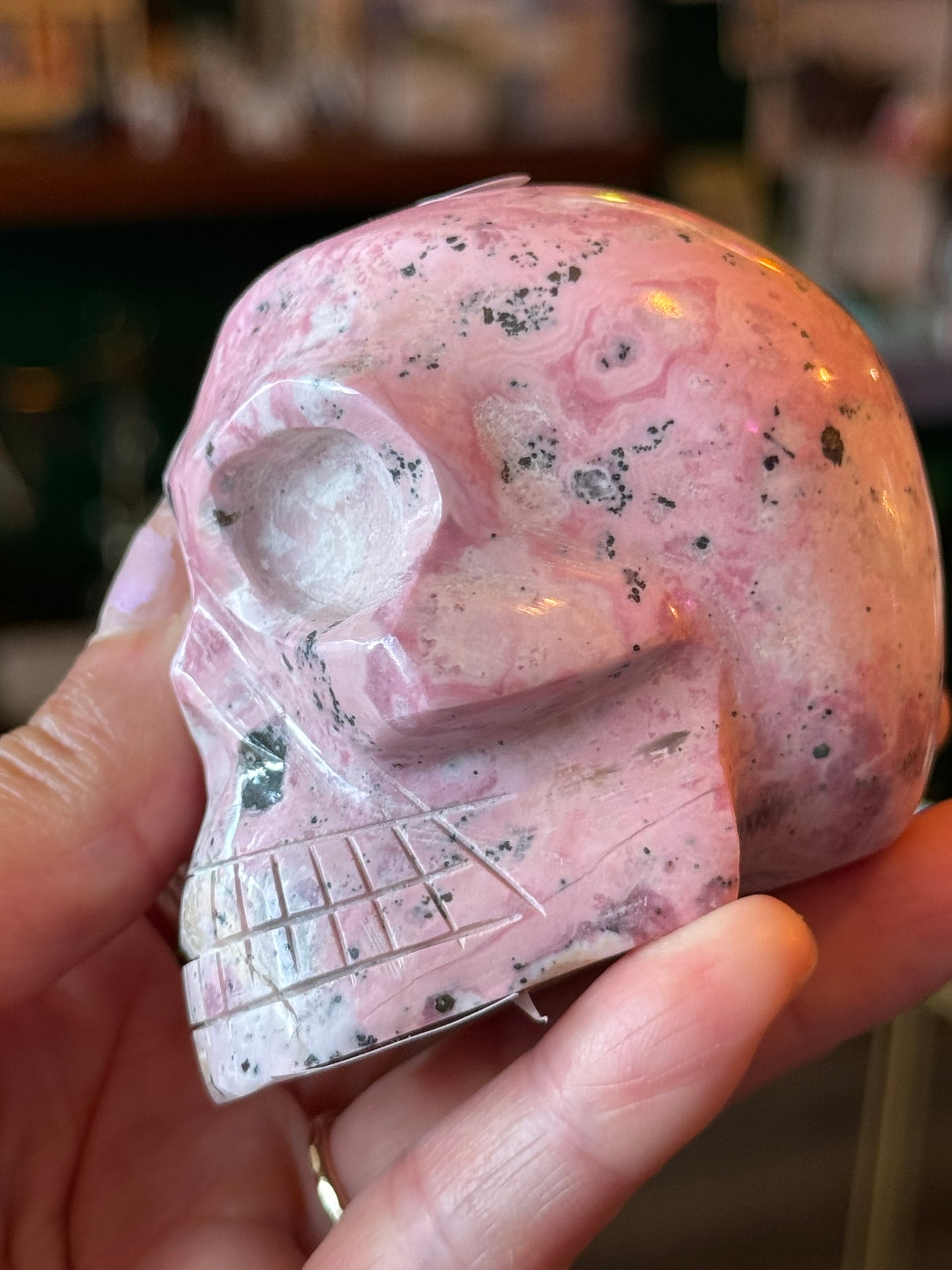 Rhodonite Skull -402 g- Peru - Moon Room Shop and Wellness