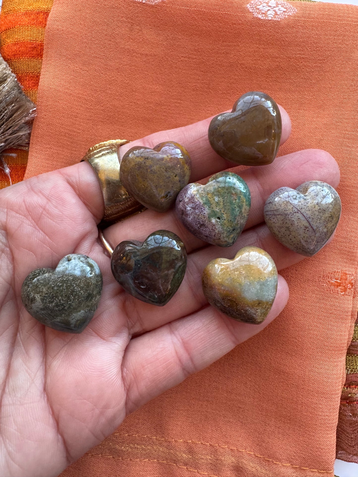 Ocean Jasper Mini Heart - Moon Room Shop and Wellness