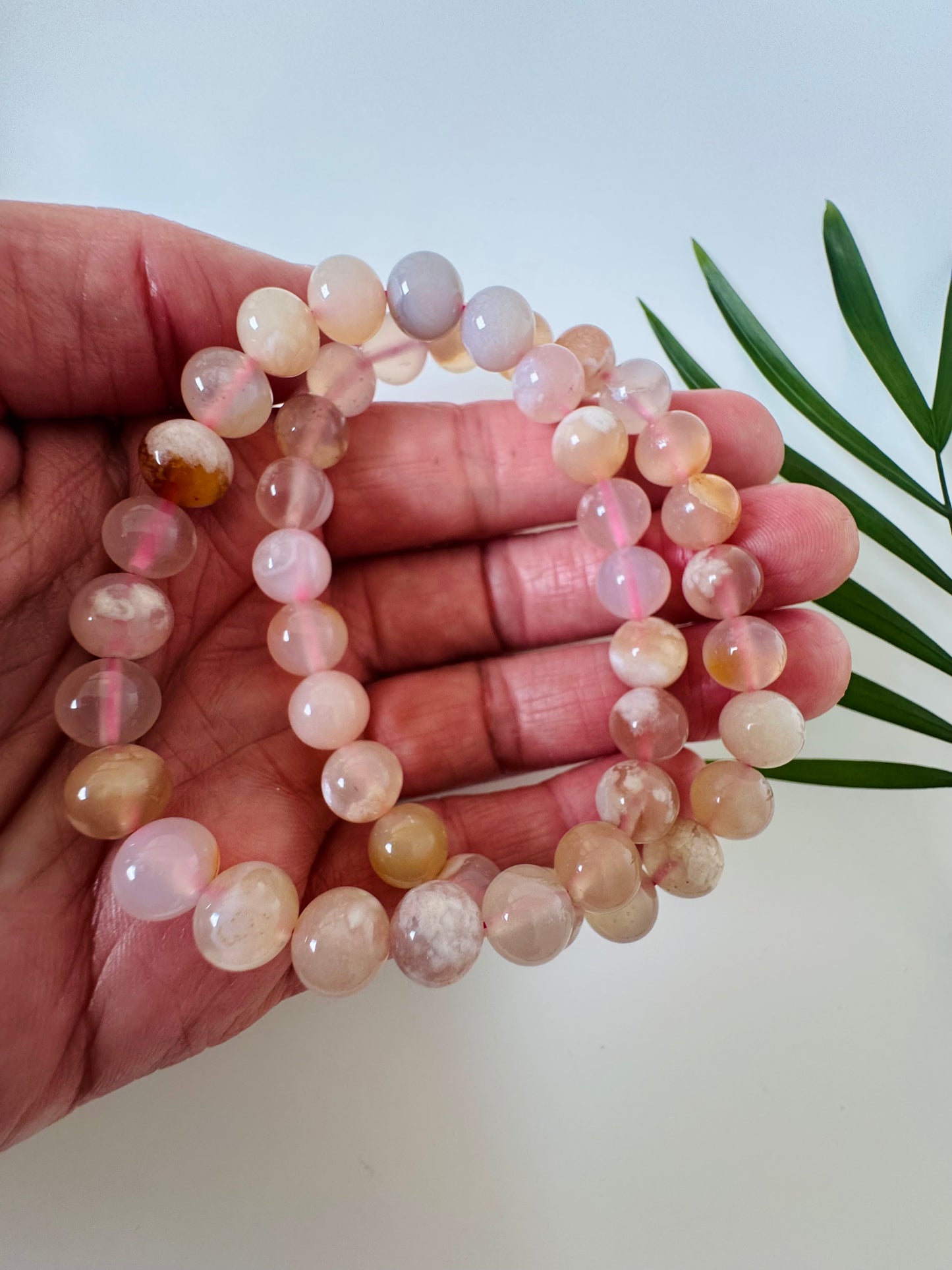 Flower Agate Stretch Bracelet 8mm - Moon Room Shop and Wellness