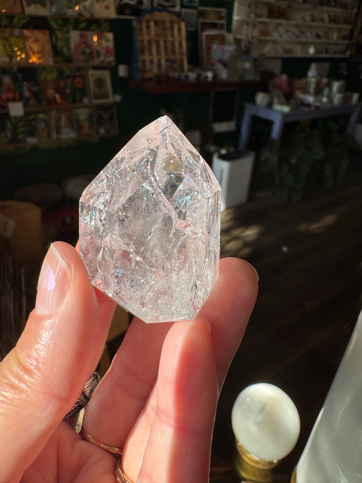 Rainbow Crackle Quartz Tower 48.2 g Brazil - Moon Room Shop and Wellness