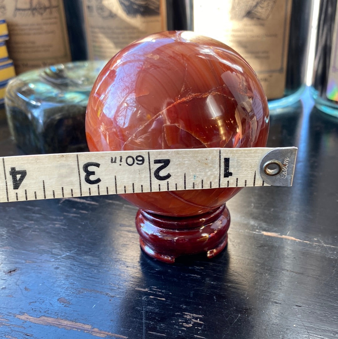 Carnelian Sphere 649 g - Moon Room Shop and Wellness