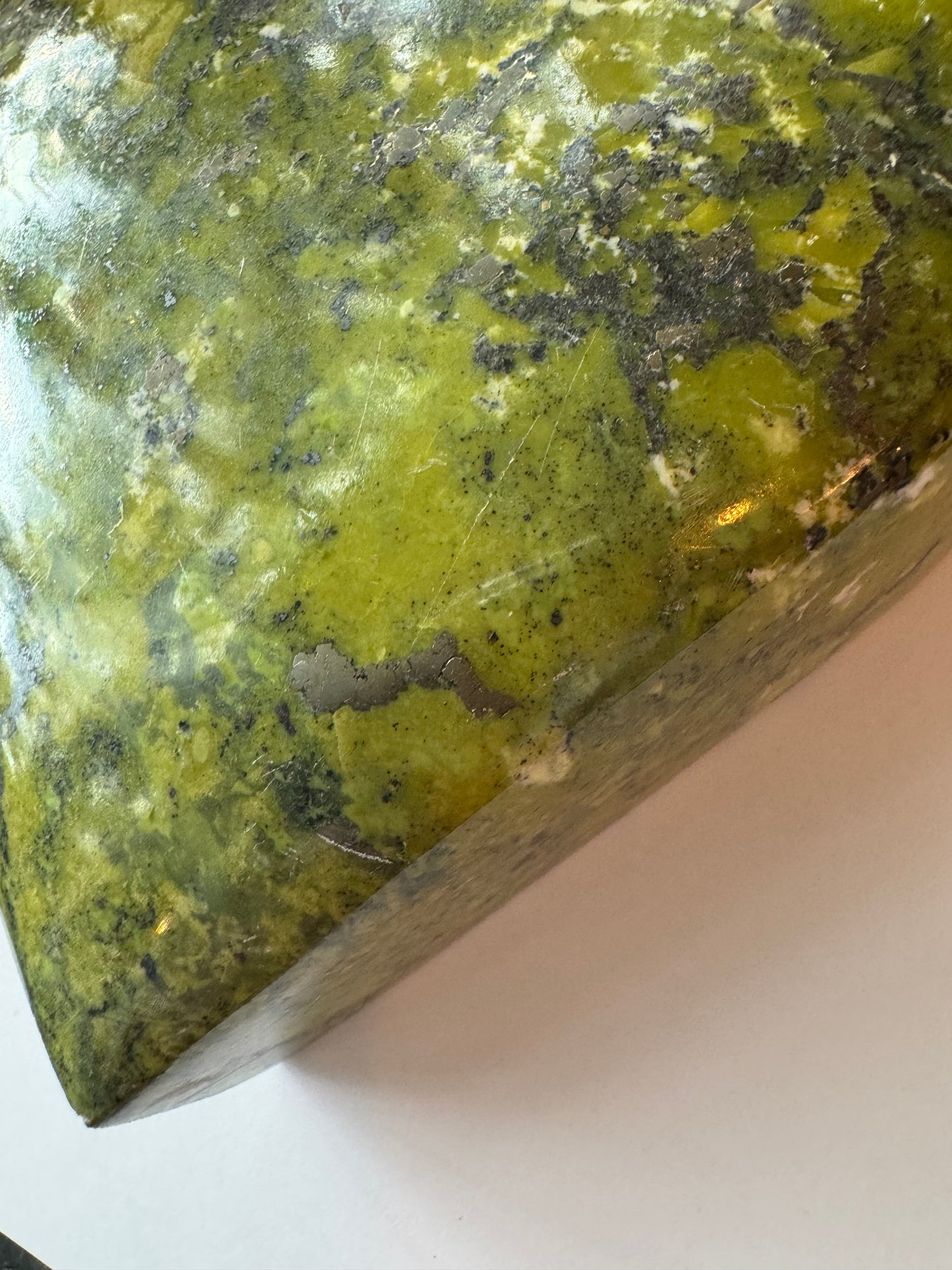 Serpentine with Pyrite Heart 3.29 lb- Mexico- Beauty! - Moon Room Shop and Wellness
