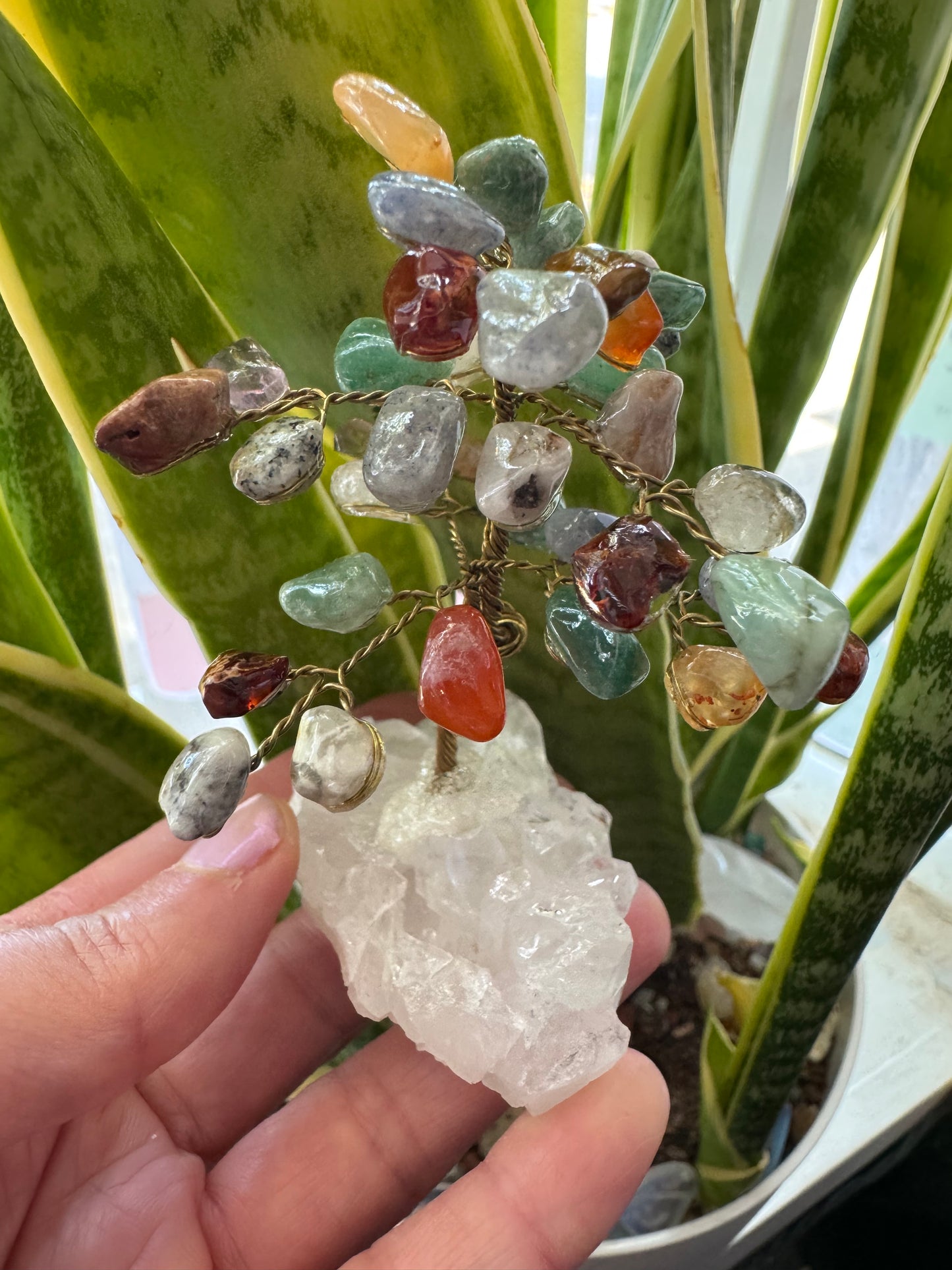 Multi Gem Tree on Clear Quartz -So Sweeeet!! - Moon Room Shop and Wellness