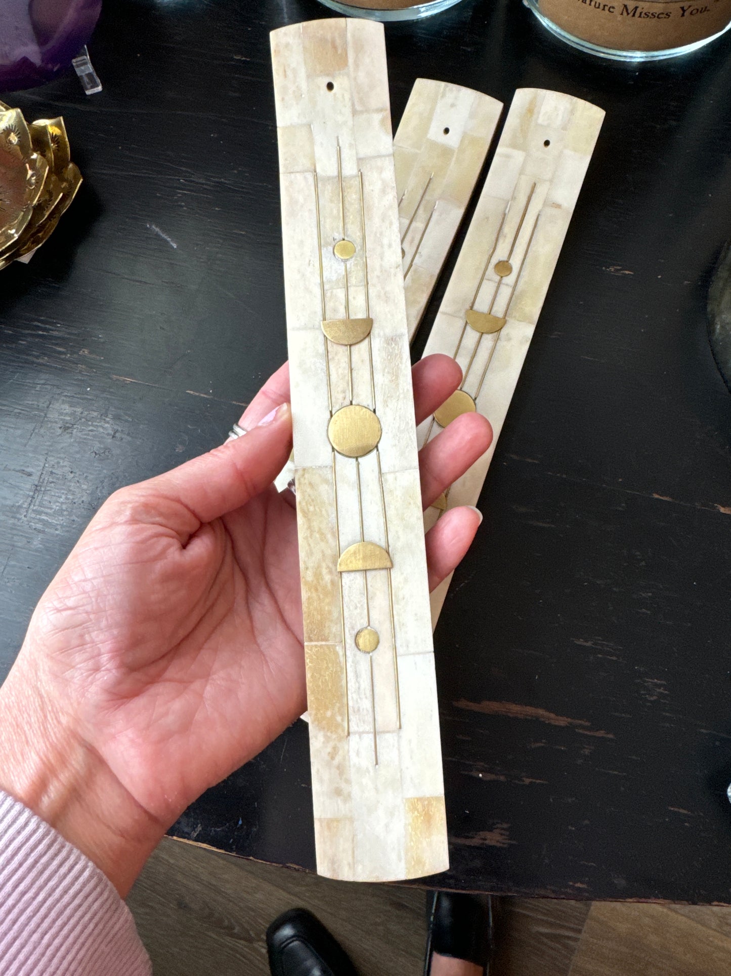 Indukala Incense Holder- Pearl - Moon Room Shop and Wellness