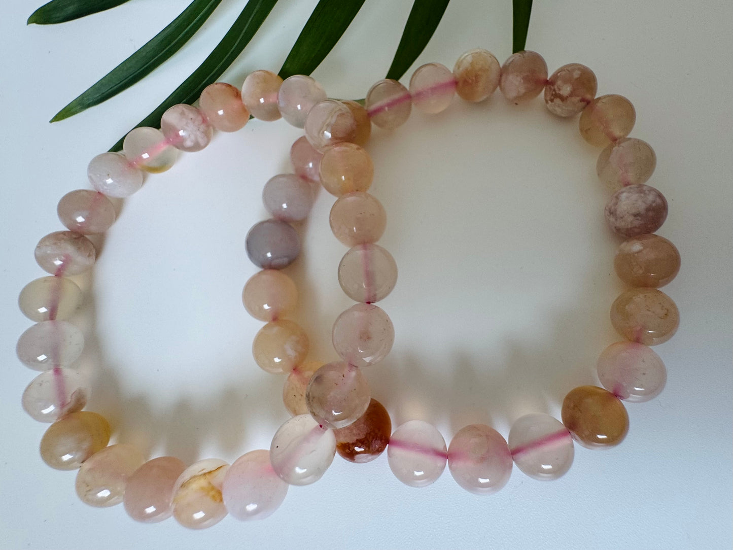 Flower Agate Stretch Bracelet 8mm - Moon Room Shop and Wellness