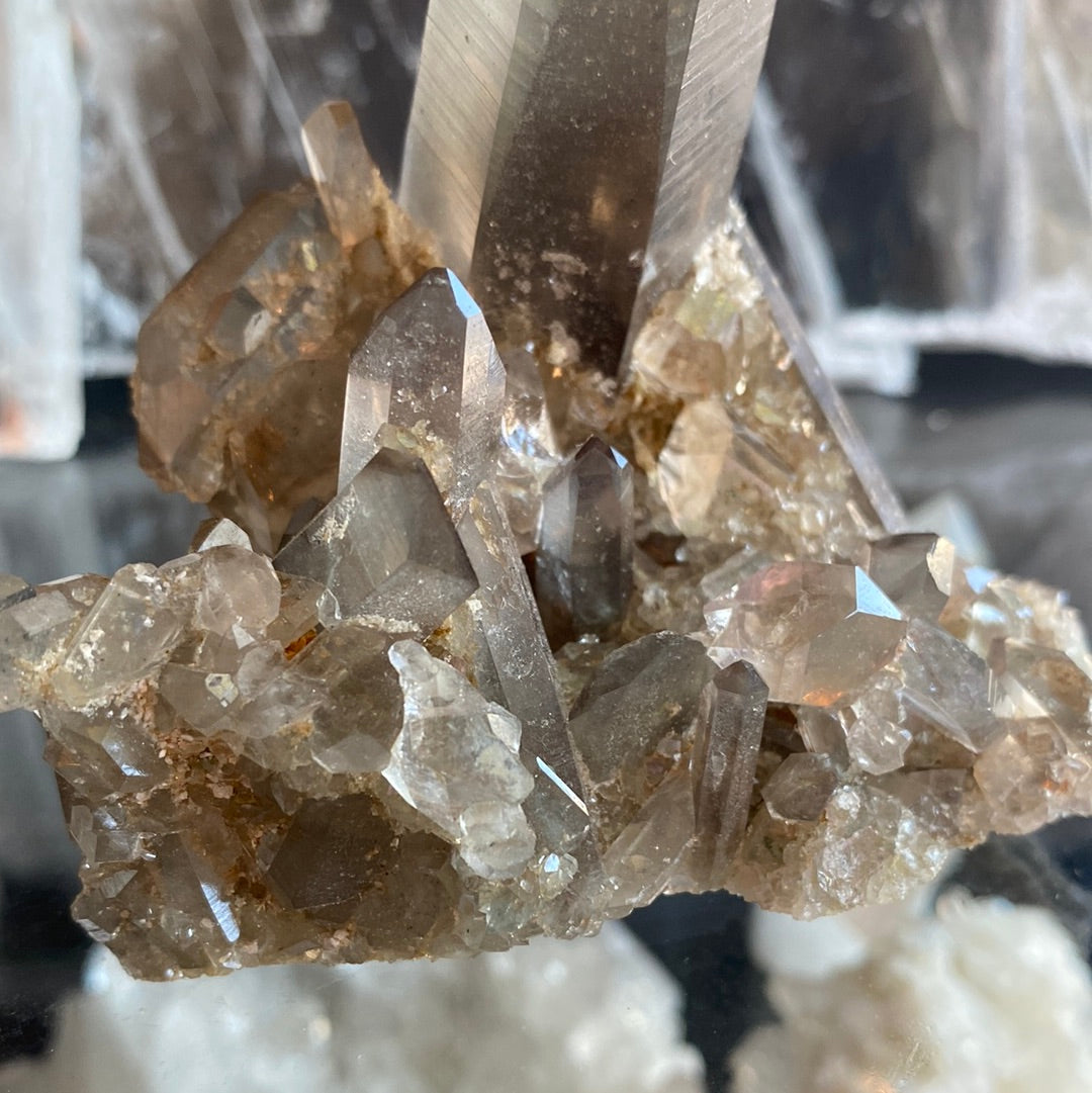 Smoky Quartz Cluster w/ Rainbowwsss! 264 grams - Moon Room Shop and Wellness
