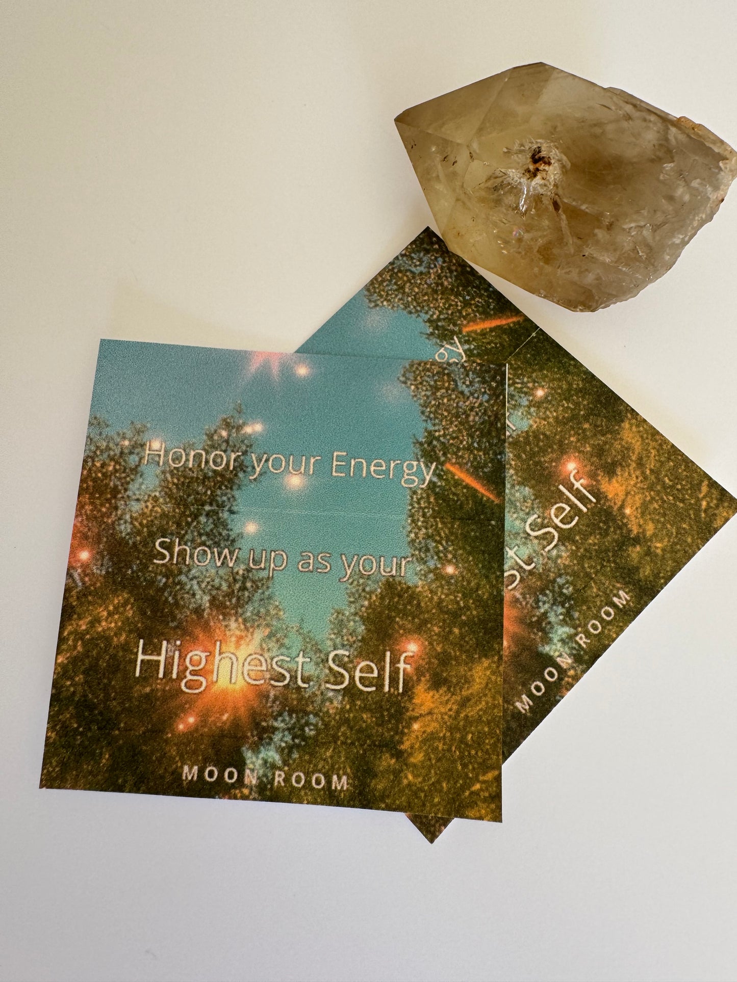 Honor your Energy Consciousness Card - 2x2 inch - Moon Room Shop and Wellness