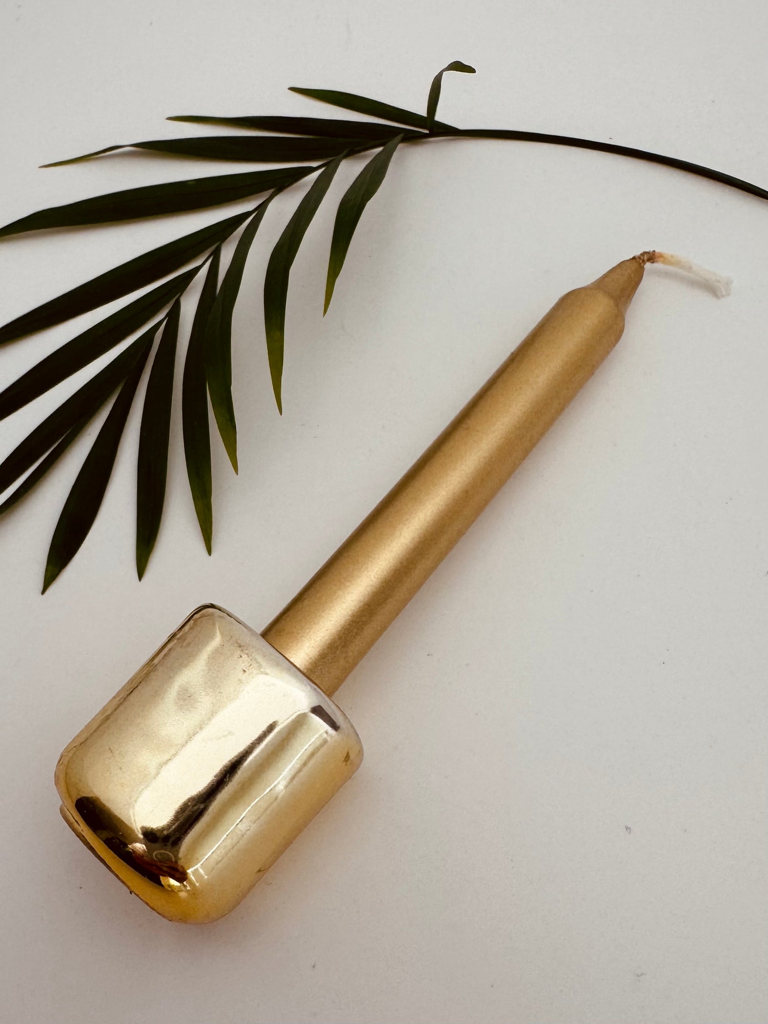 Ceramic Chime Candle Holder- Gold - Moon Room Shop and Wellness