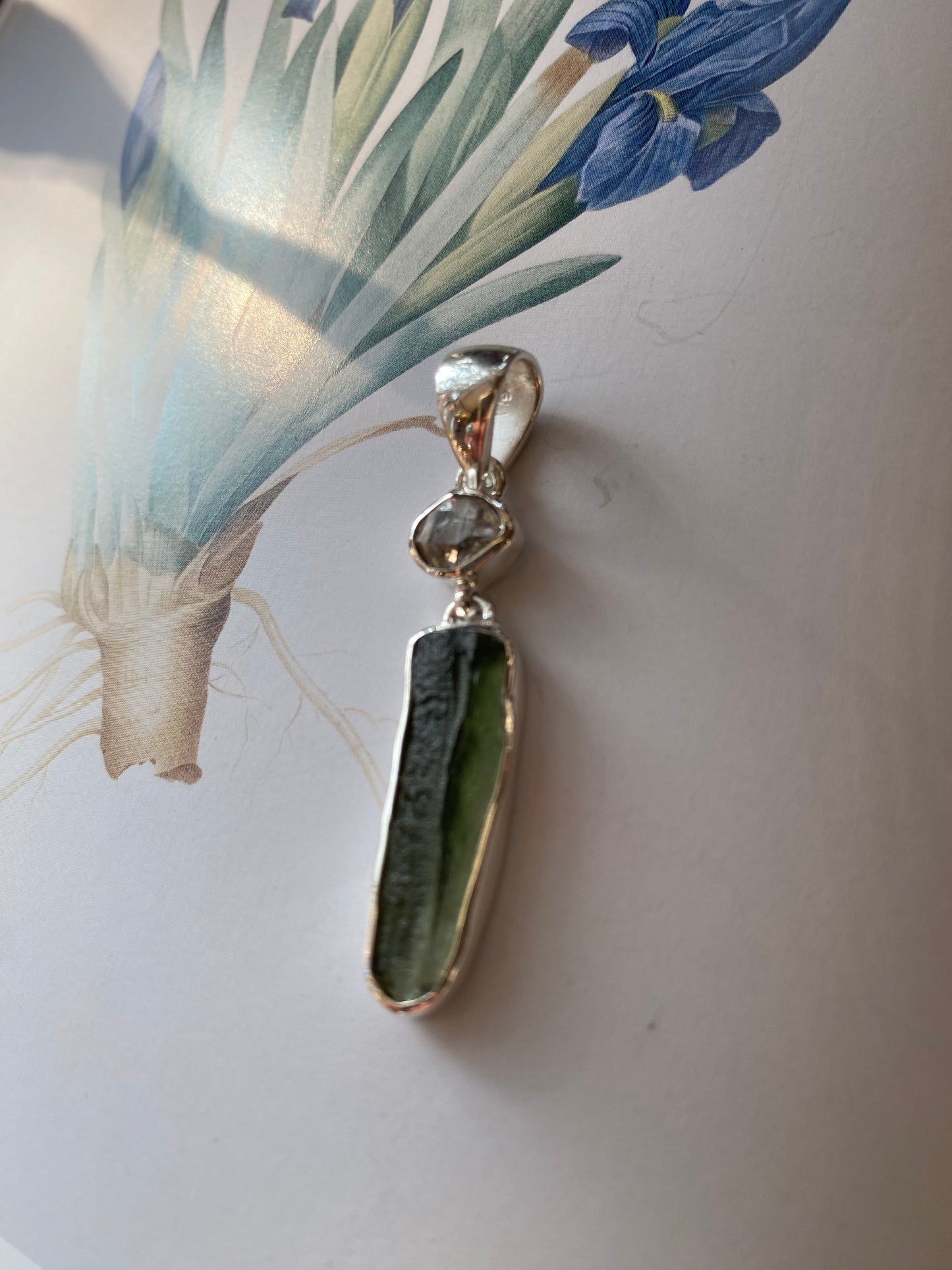 Moldavite Herkimer Pendant - Moon Room Shop and Wellness