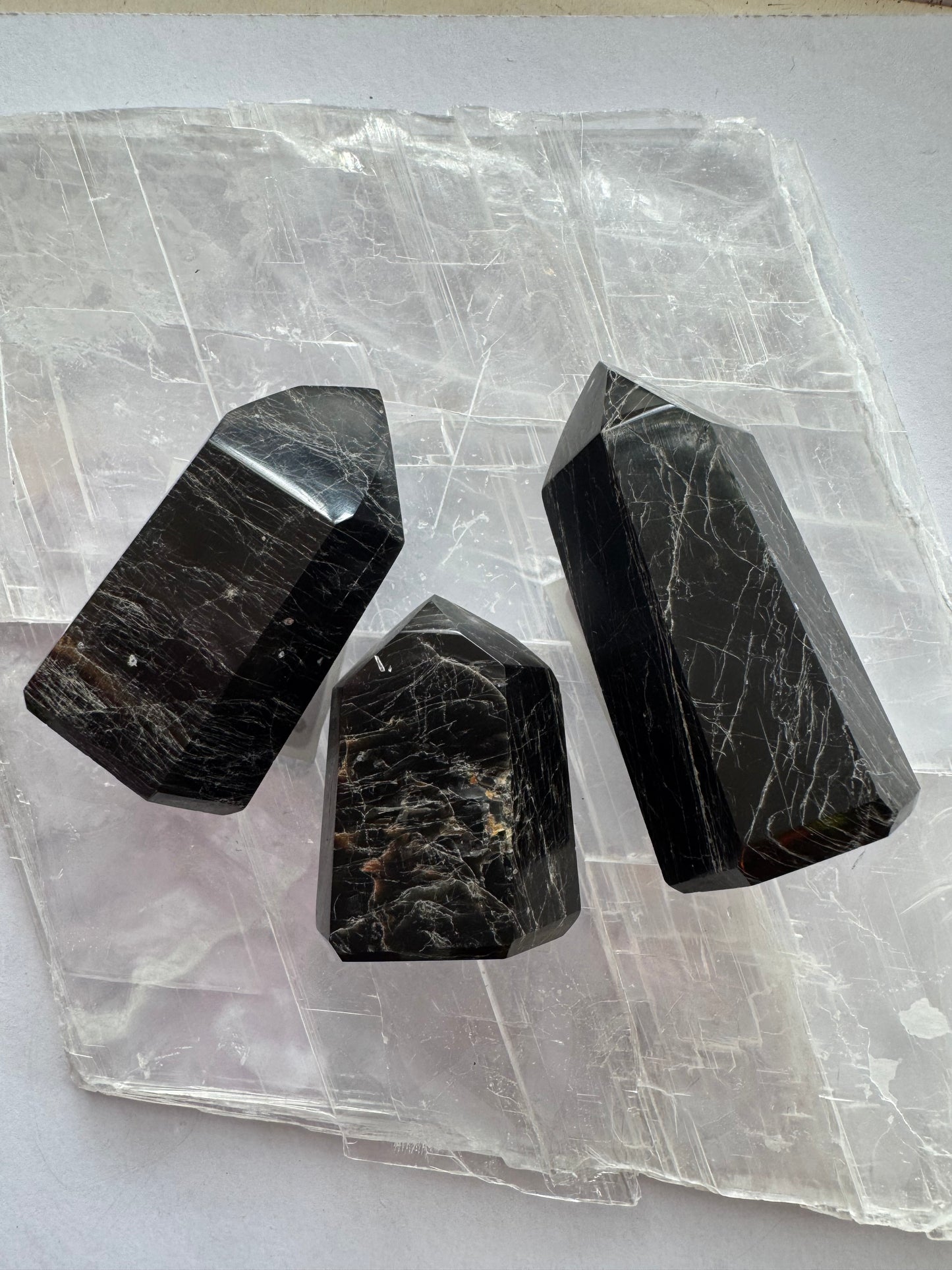 Black Tourmaline w Iron Mini Towerszz - Moon Room Shop and Wellness