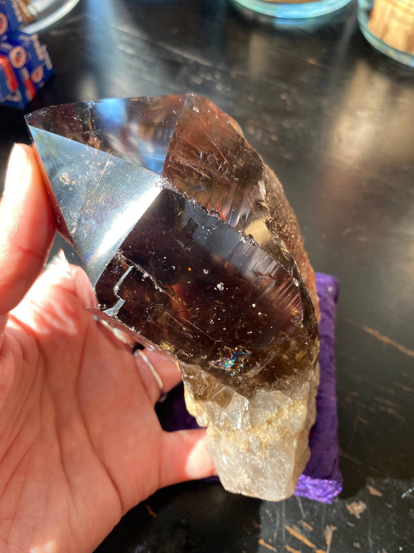 Smoky Quartz Rutilated Point 1.5 lb Brazil Spectacular Beauty - Moon Room Shop and Wellness