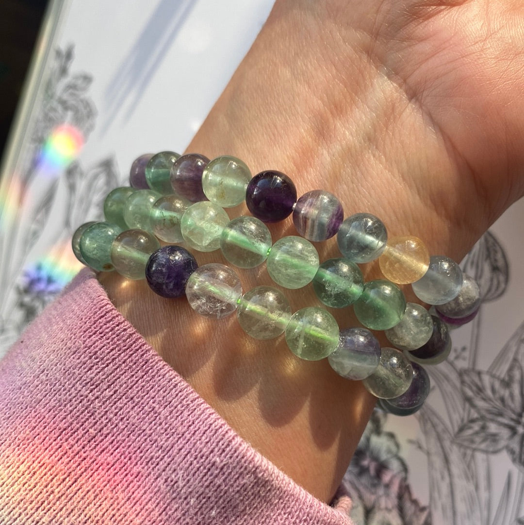 Fluorite Stretch Bracelet 8mm - Moon Room Shop and Wellness