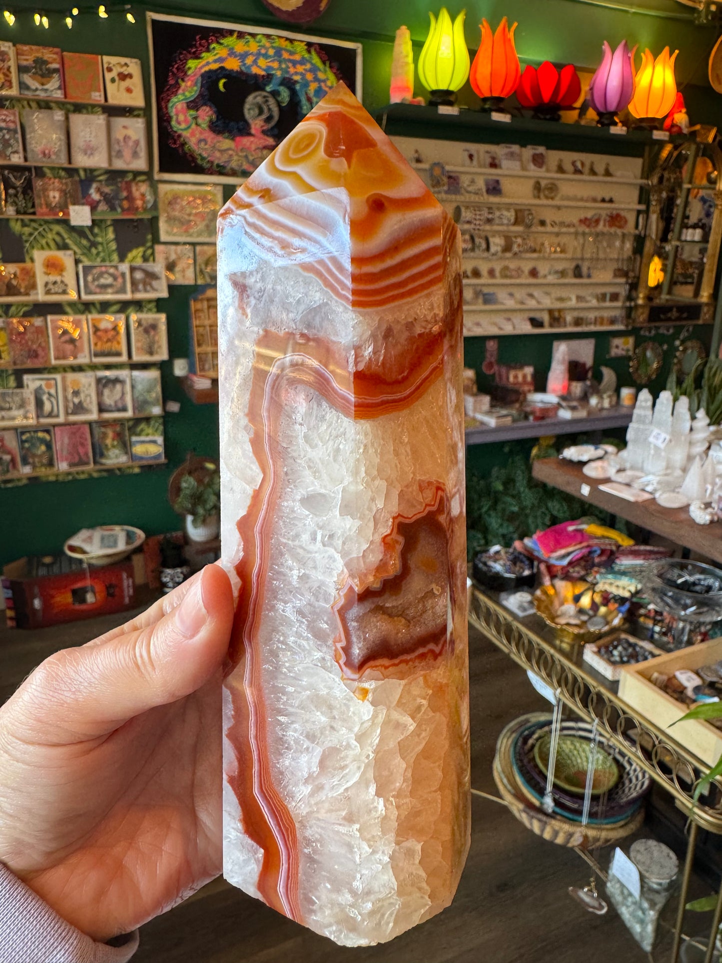 Carnelian Tower w heart :) 1.94 lb