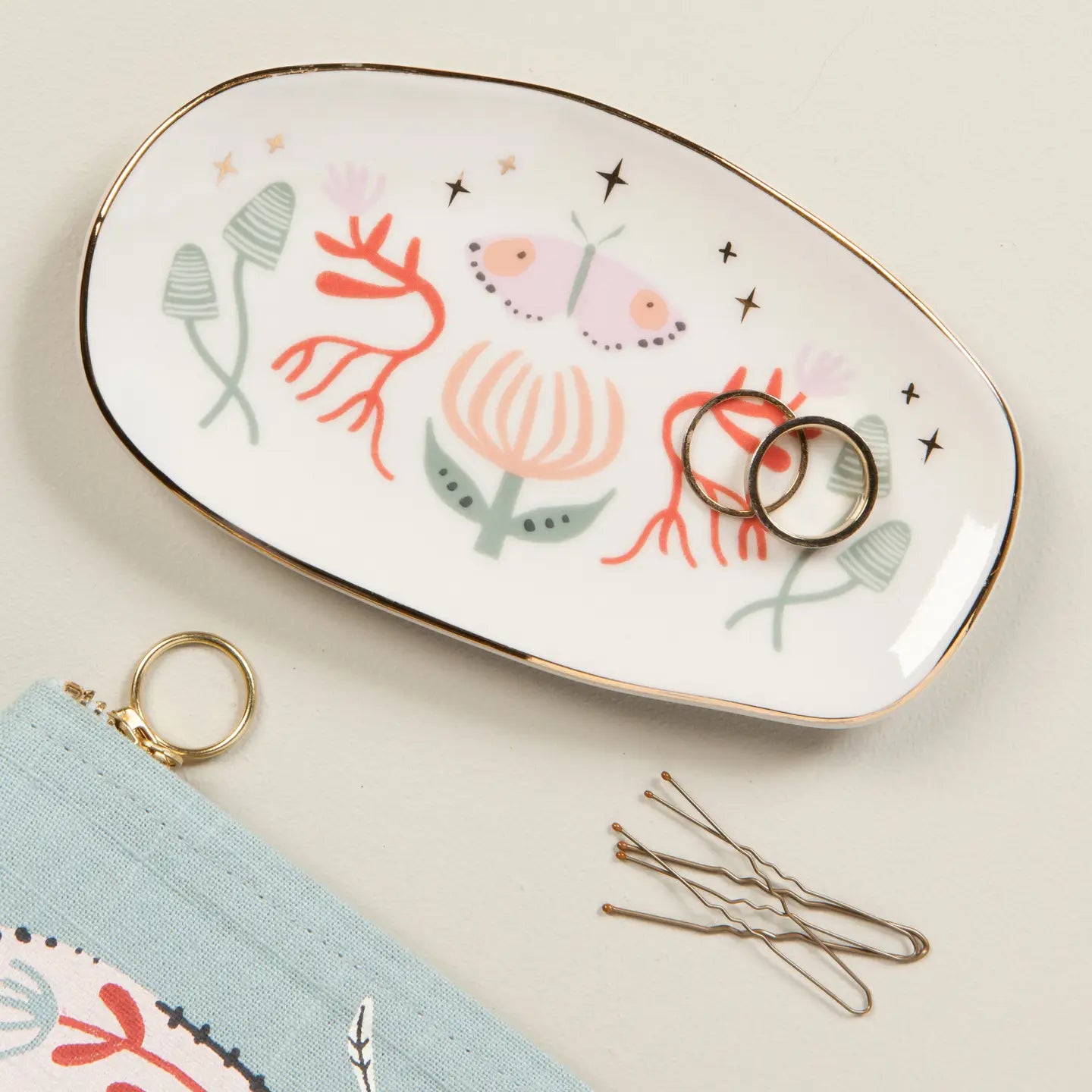 Far and Away Oval Shaped Ceramic Trinket Tray - Moon Room Shop and Wellness
