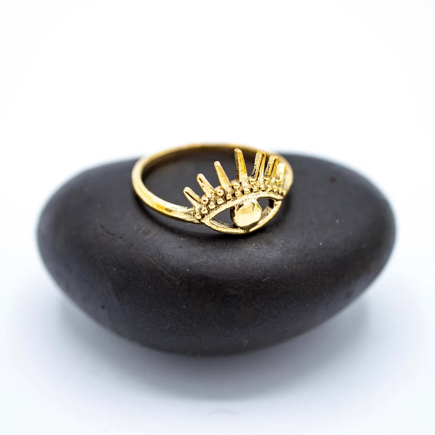 Brass Eye Crown Ring Sizes 5,6,7,8,9 - Moon Room Shop and Wellness