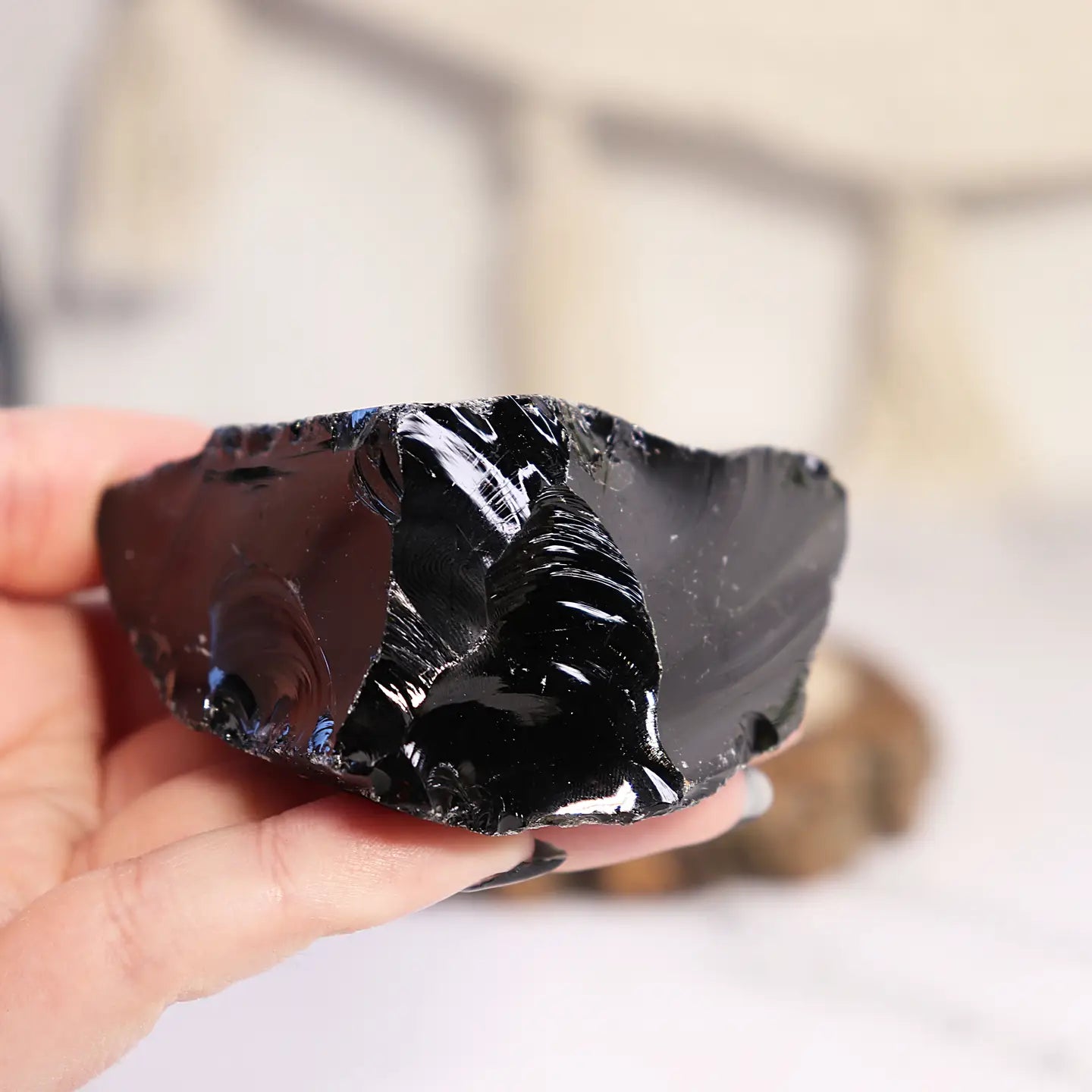 Black Obsidian Incense Stick Holder - Moon Room Shop and Wellness