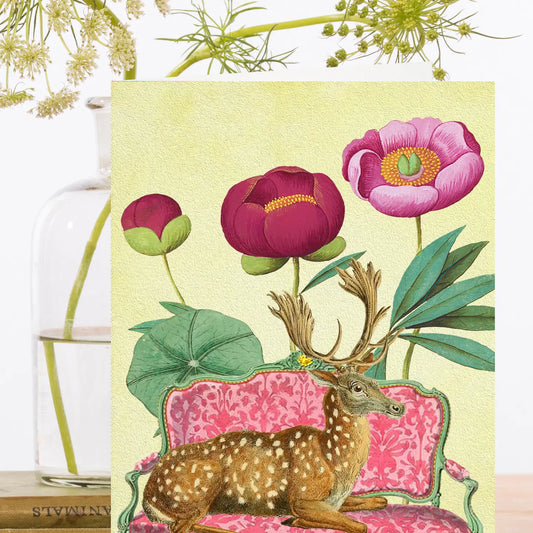 Lounging Luxury Whimsical Greeting Card - Moon Room Shop and Wellness