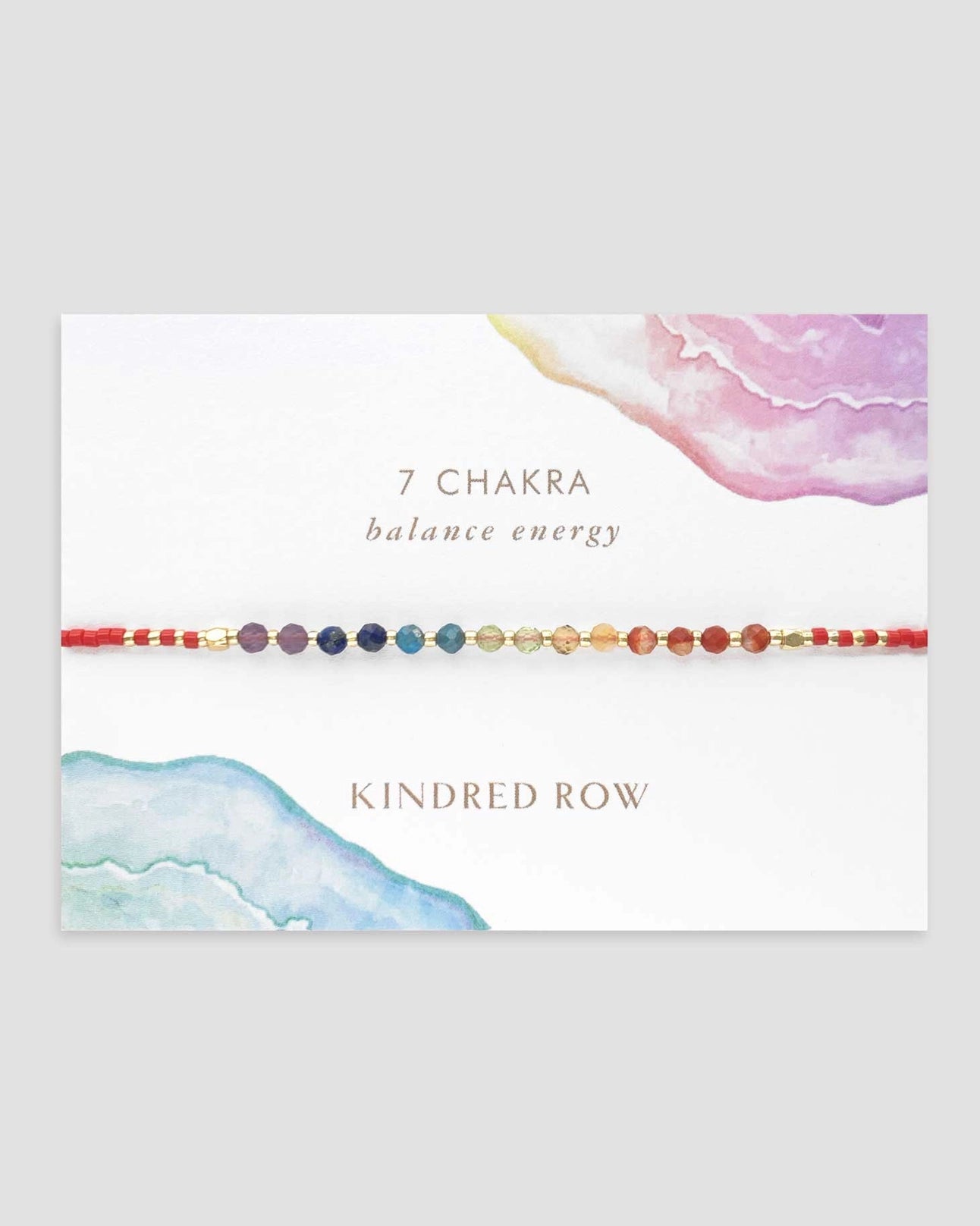 Chakra Rainbow Healing Gemstone Stacking Bracelet, Red - Moon Room Shop and Wellness