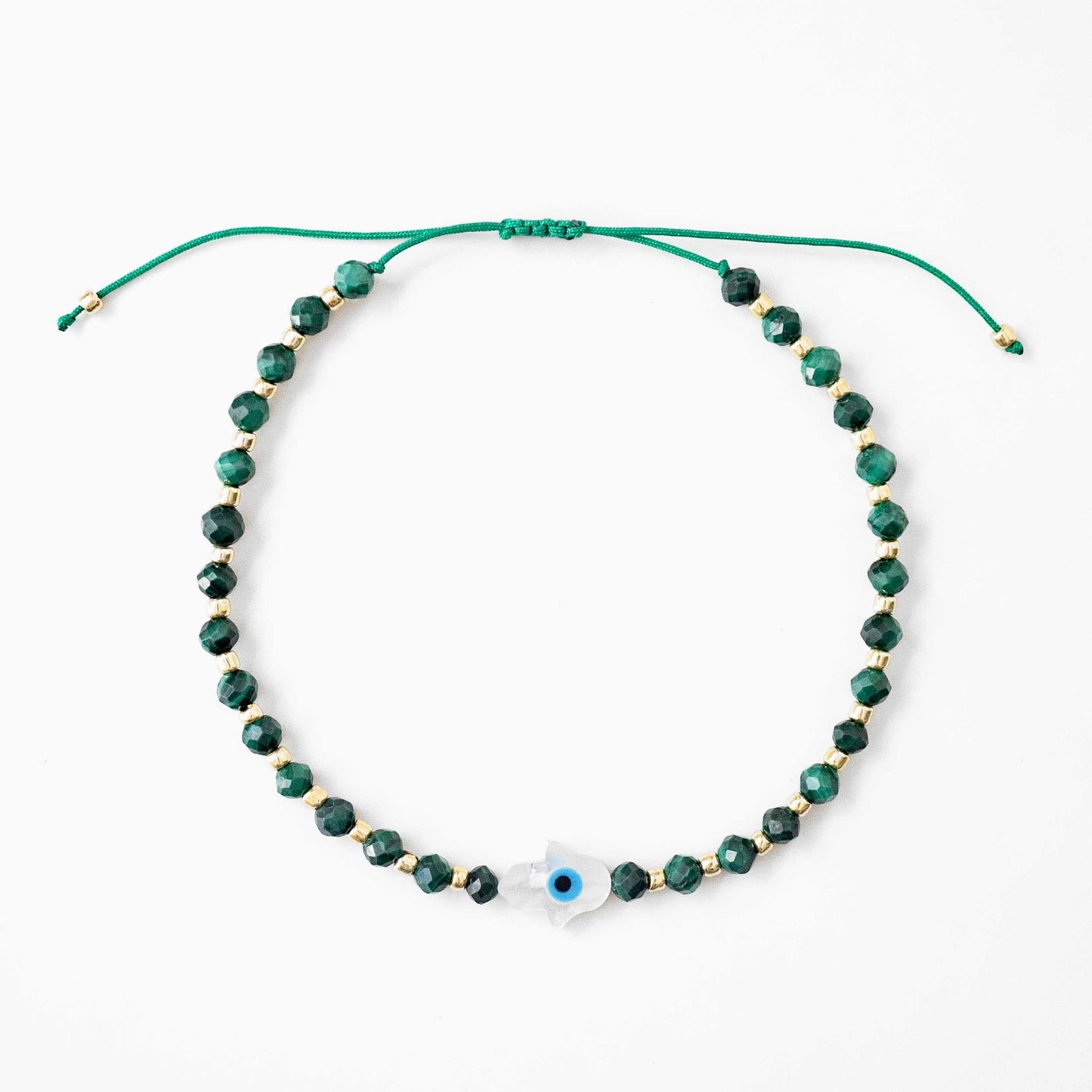 Hamsa Gemstone Bracelet, Malachite - Moon Room Shop and Wellness