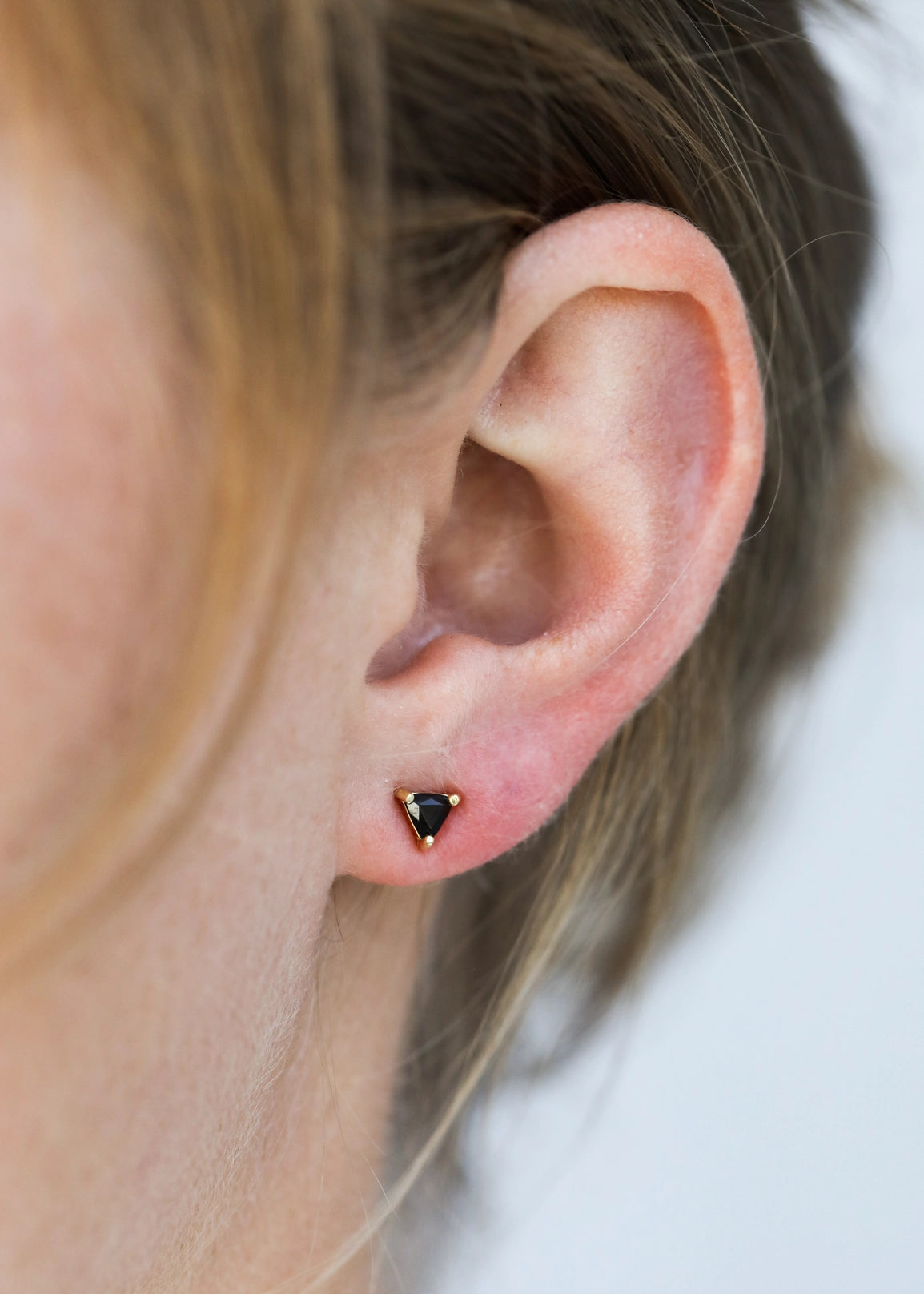 Mini Energy Gem - Black Tourmaline - Earring Studs - Moon Room Shop and Wellness