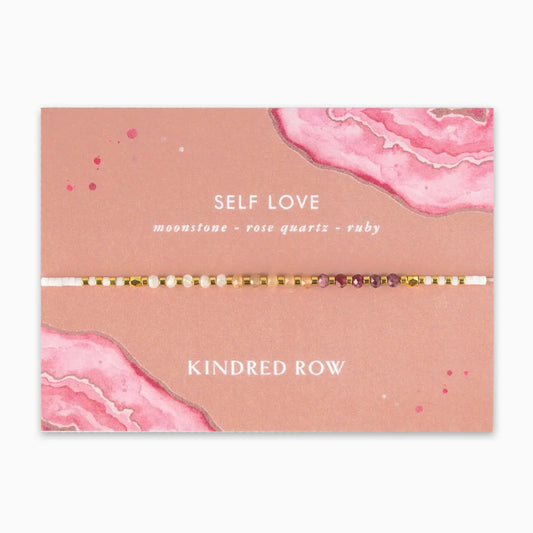 Self Love (moonstone,rose q, ruby) Adjustable Gemstone Bracelet - Moon Room Shop and Wellness