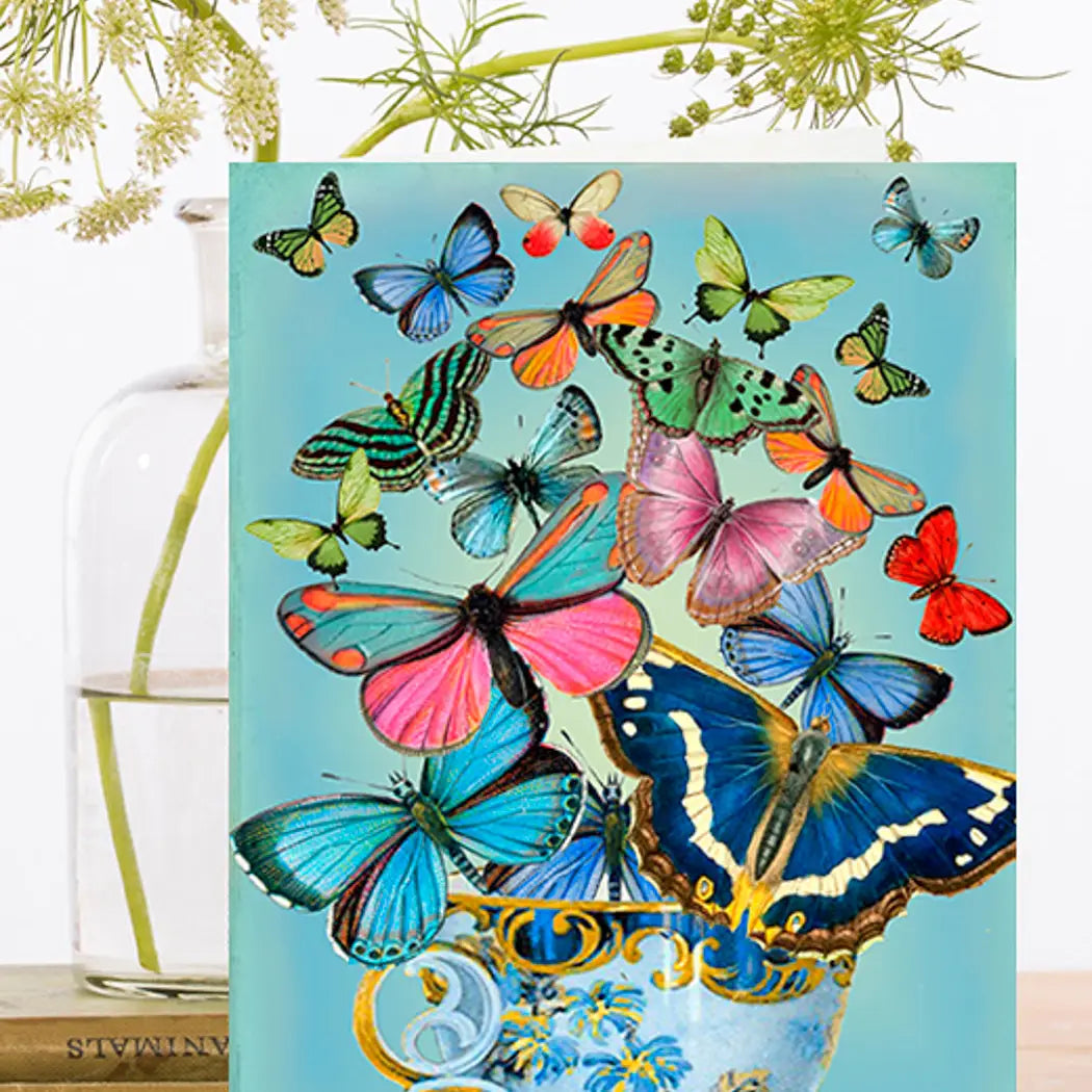 Blue Sky + Butterflies Blank Greeting Card - Moon Room Shop and Wellness