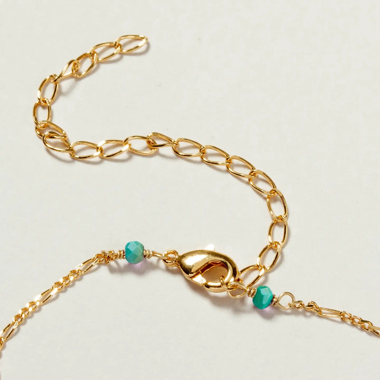 Turquoise Triangle Dainty Necklace in Gold Plated Brass - Moon Room Shop and Wellness
