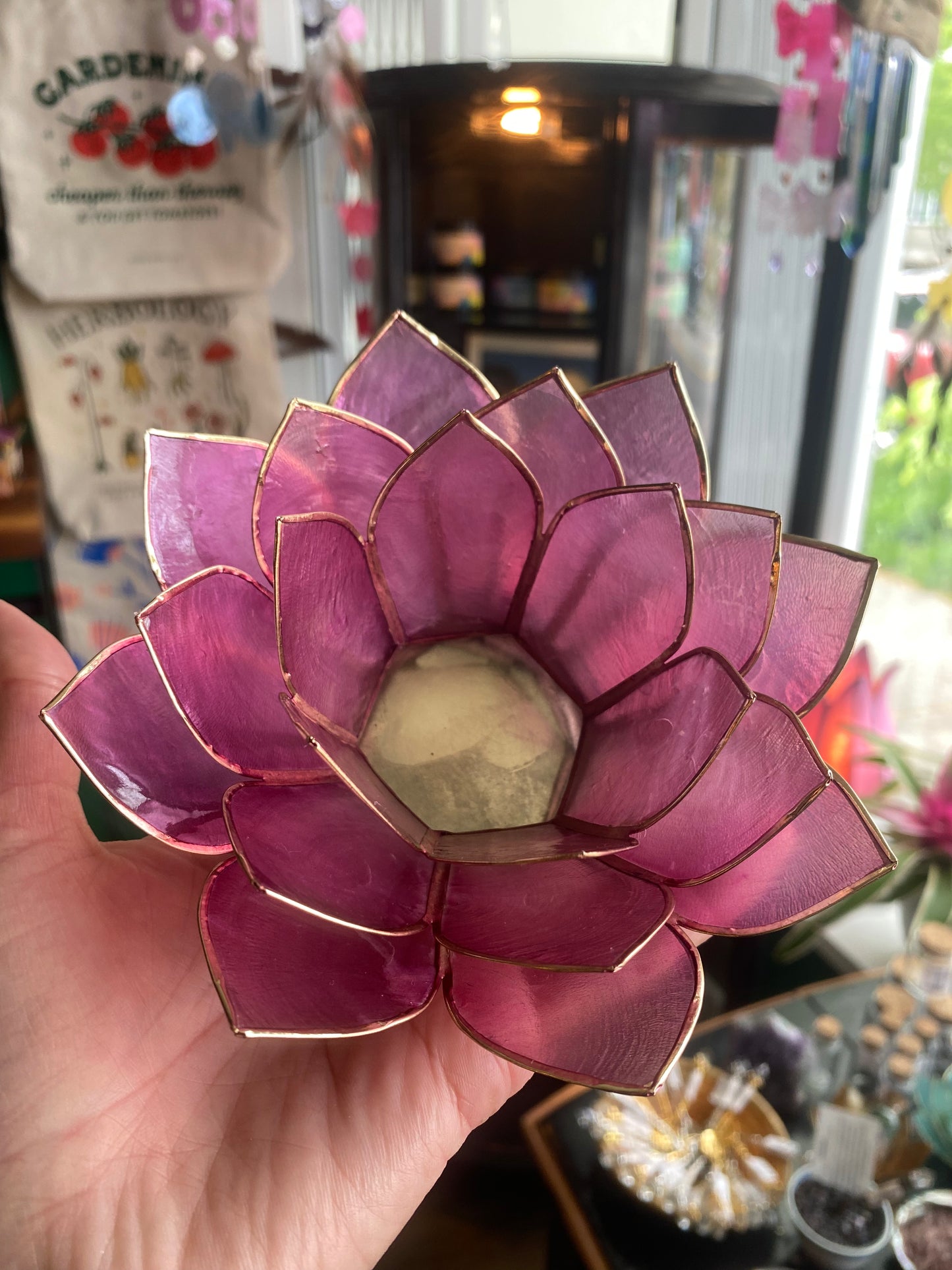 Gemstone Lotus Tlight Collection- -Amethyst - Moon Room Shop and Wellness