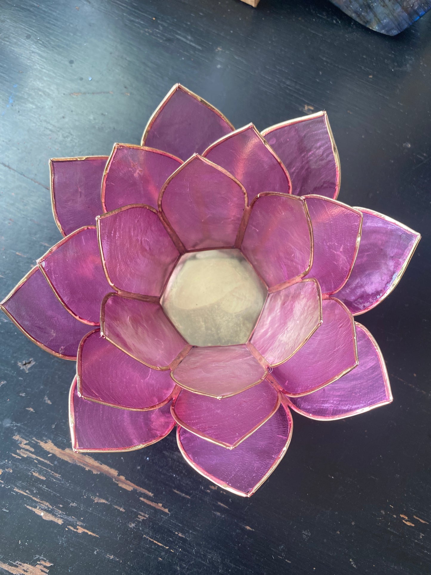 Gemstone Lotus Tlight Collection- -Amethyst - Moon Room Shop and Wellness