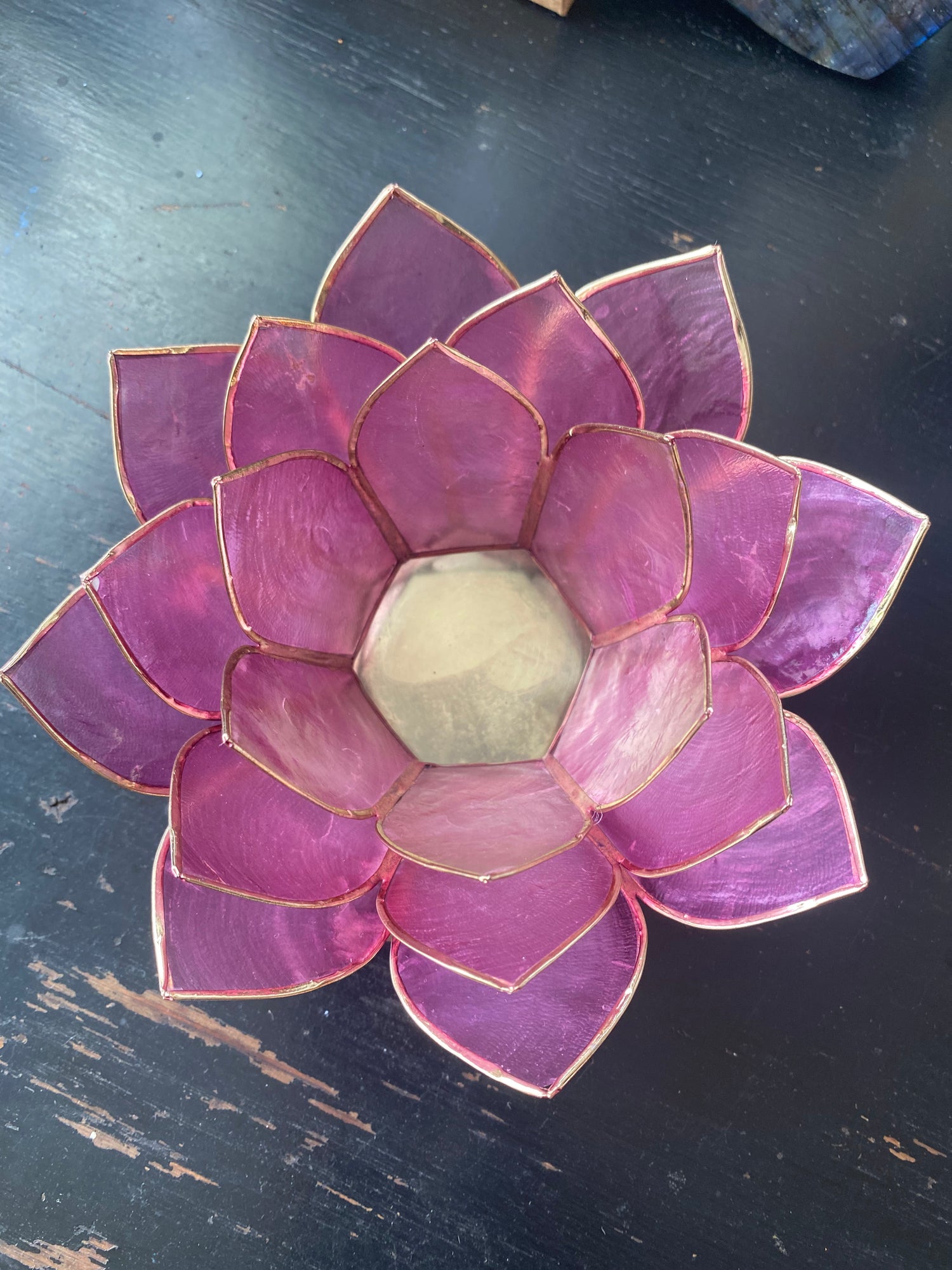 Gemstone Lotus Tlight Collection- -Amethyst - Moon Room Shop and Wellness