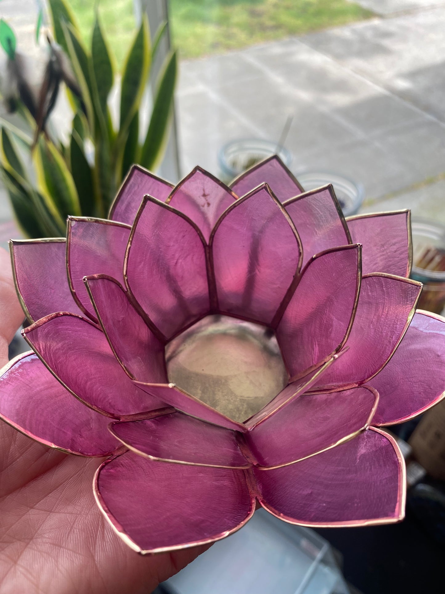 Gemstone Lotus Tlight Collection- -Amethyst - Moon Room Shop and Wellness