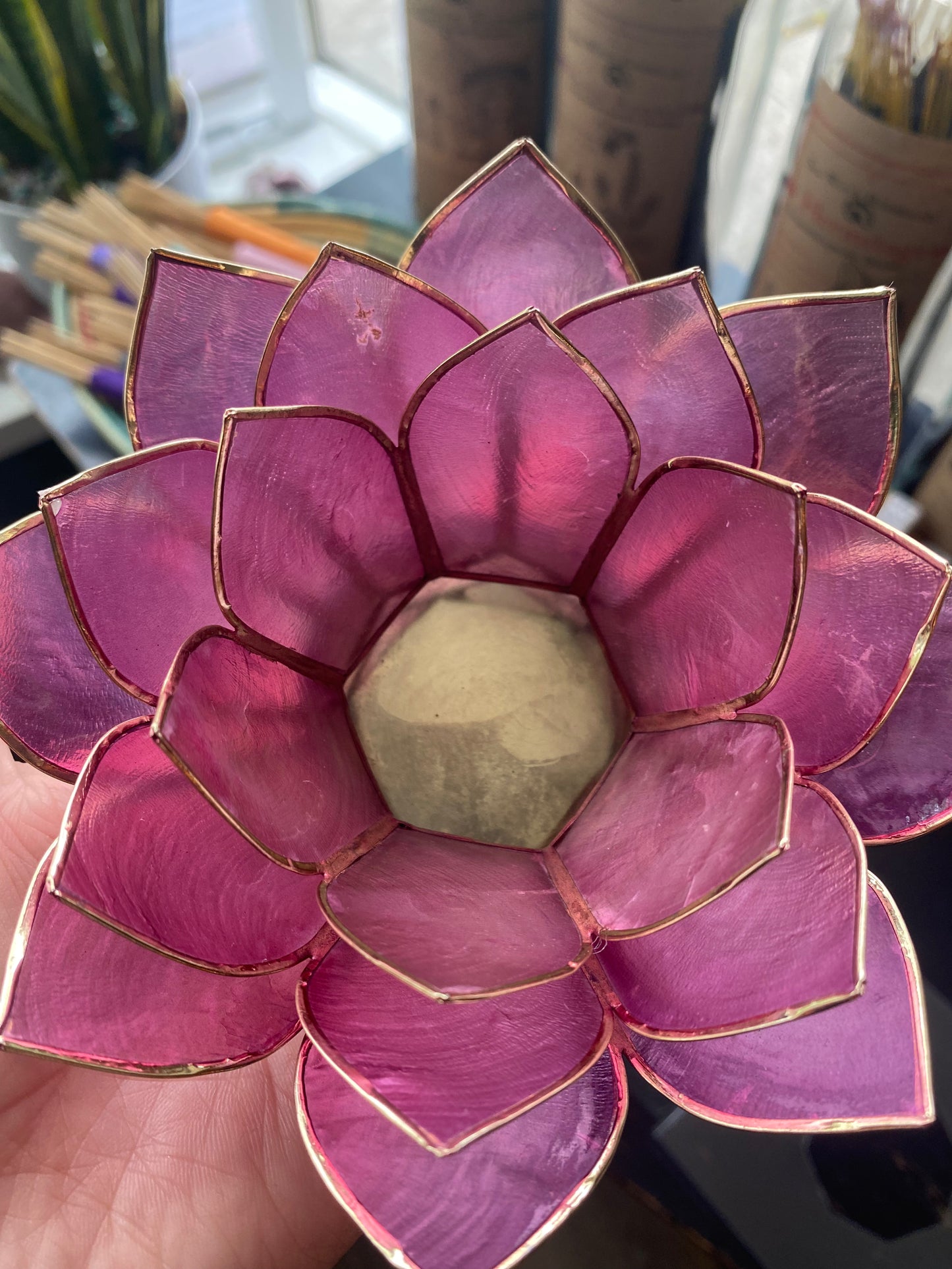 Gemstone Lotus Tlight Collection- -Amethyst - Moon Room Shop and Wellness