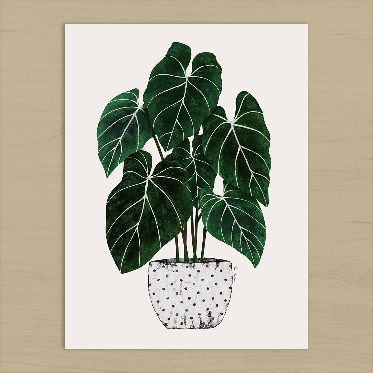 philodendron art Philodendron Plant Art Print 21x30cm