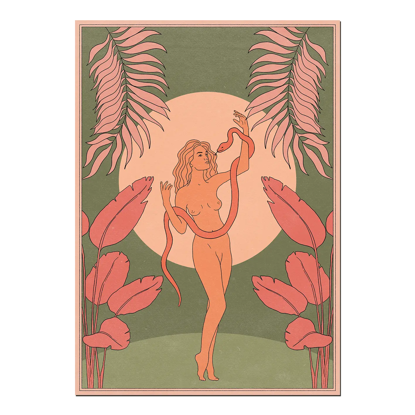 Snake Charmer Print 8.25" x 11.75" - Moon Room Shop and Wellness