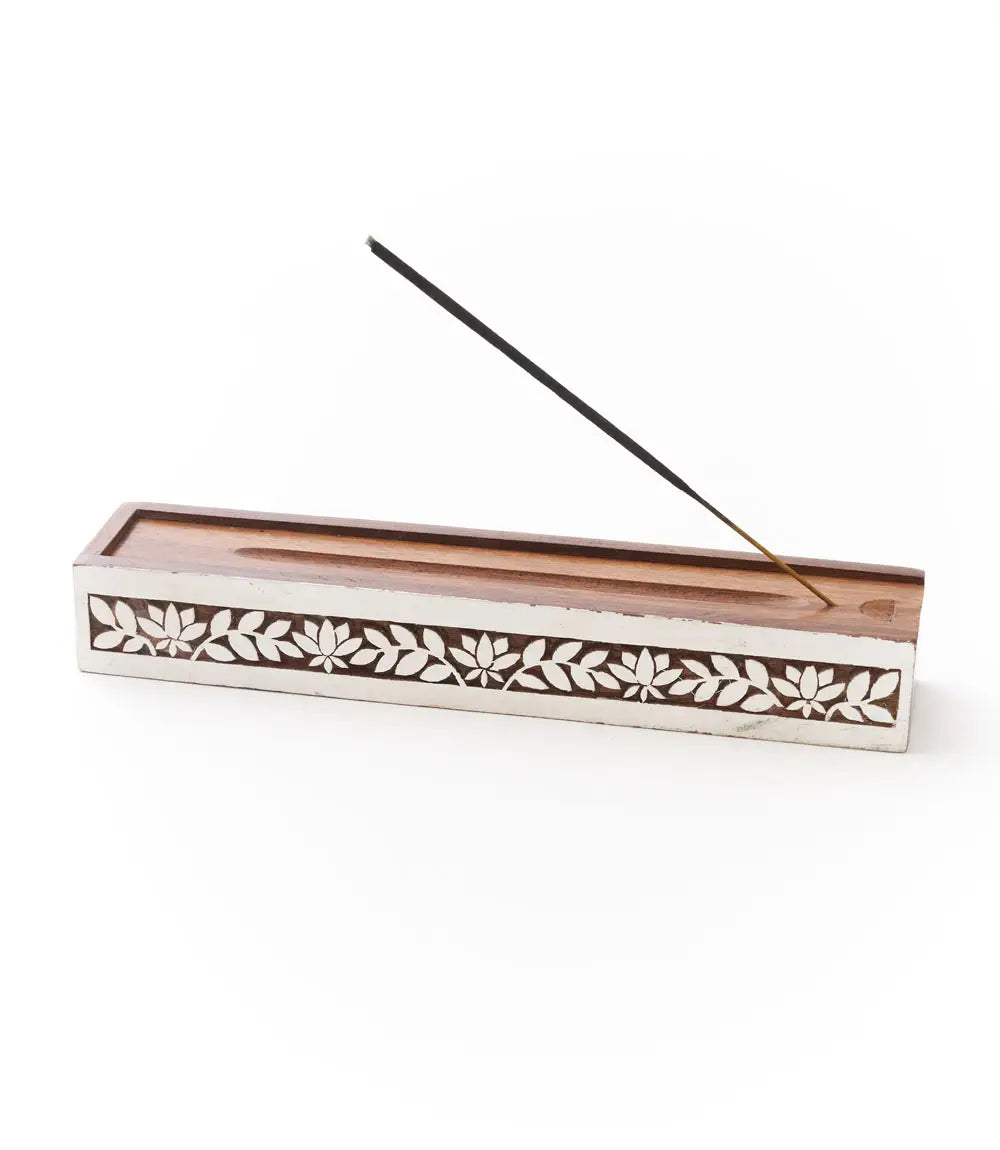 Aashiyana Indian Rosewood Incense Holder, Burner Box - Moon Room Shop and Wellness