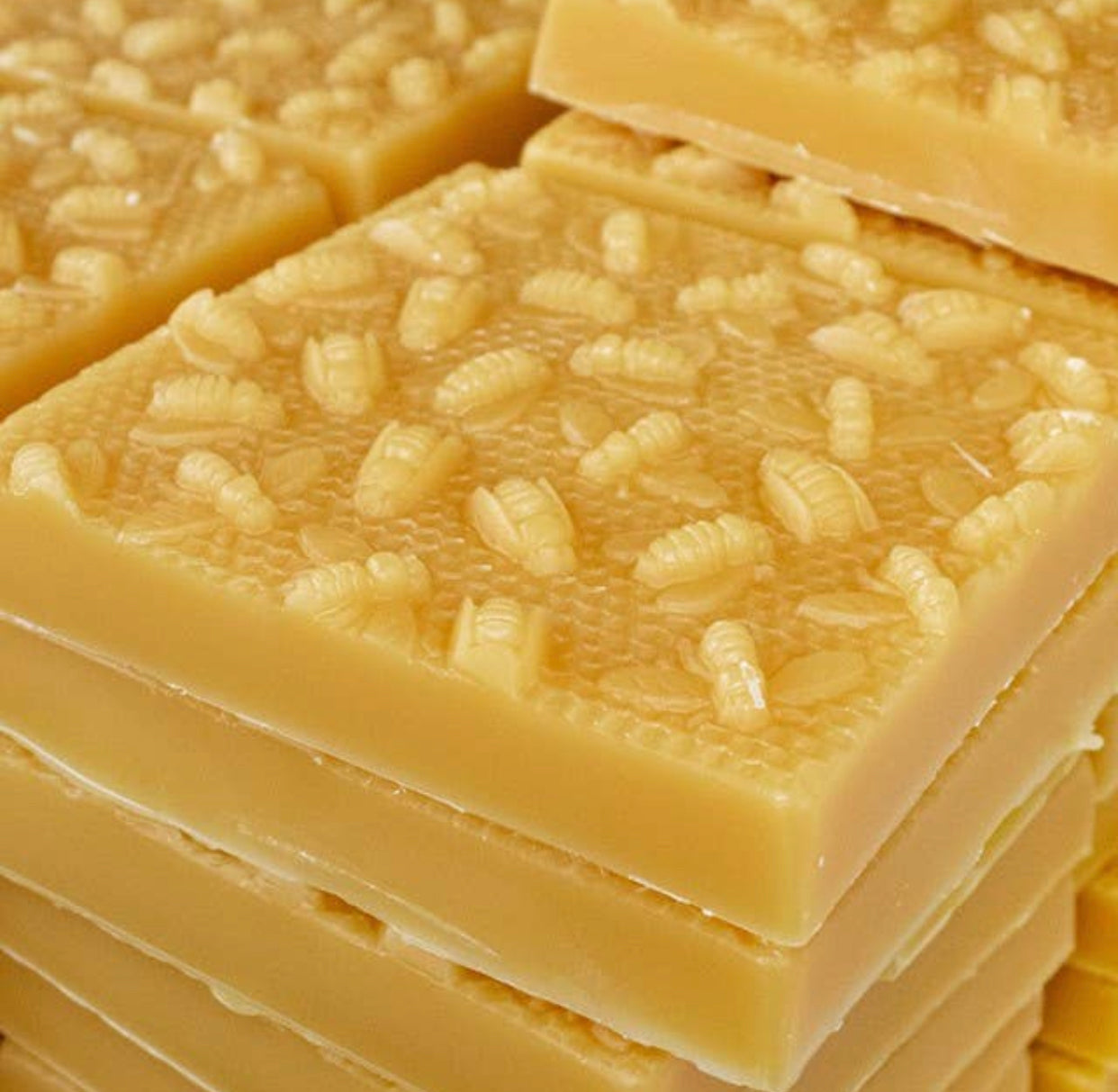 Beeswax Block 1lb- Bees on Honeycomb - Moon Room Shop and Wellness