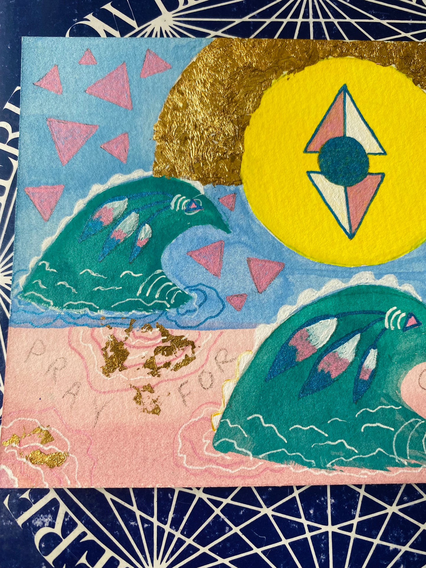 Pray for Consciousness- Original 4x6 - Moon Room Shop and Wellness