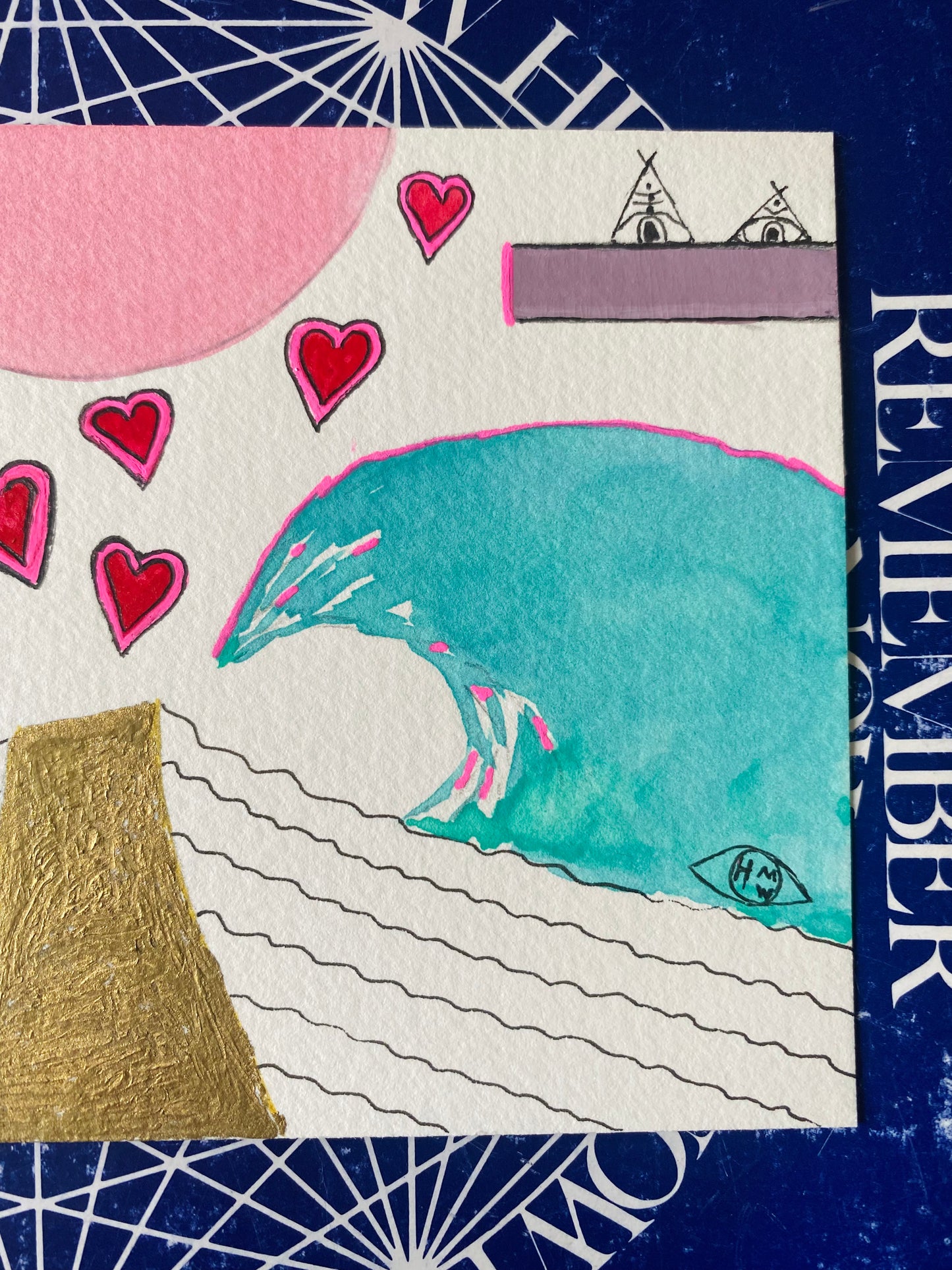 Sky Family- Original 4x6 - Moon Room Shop and Wellness