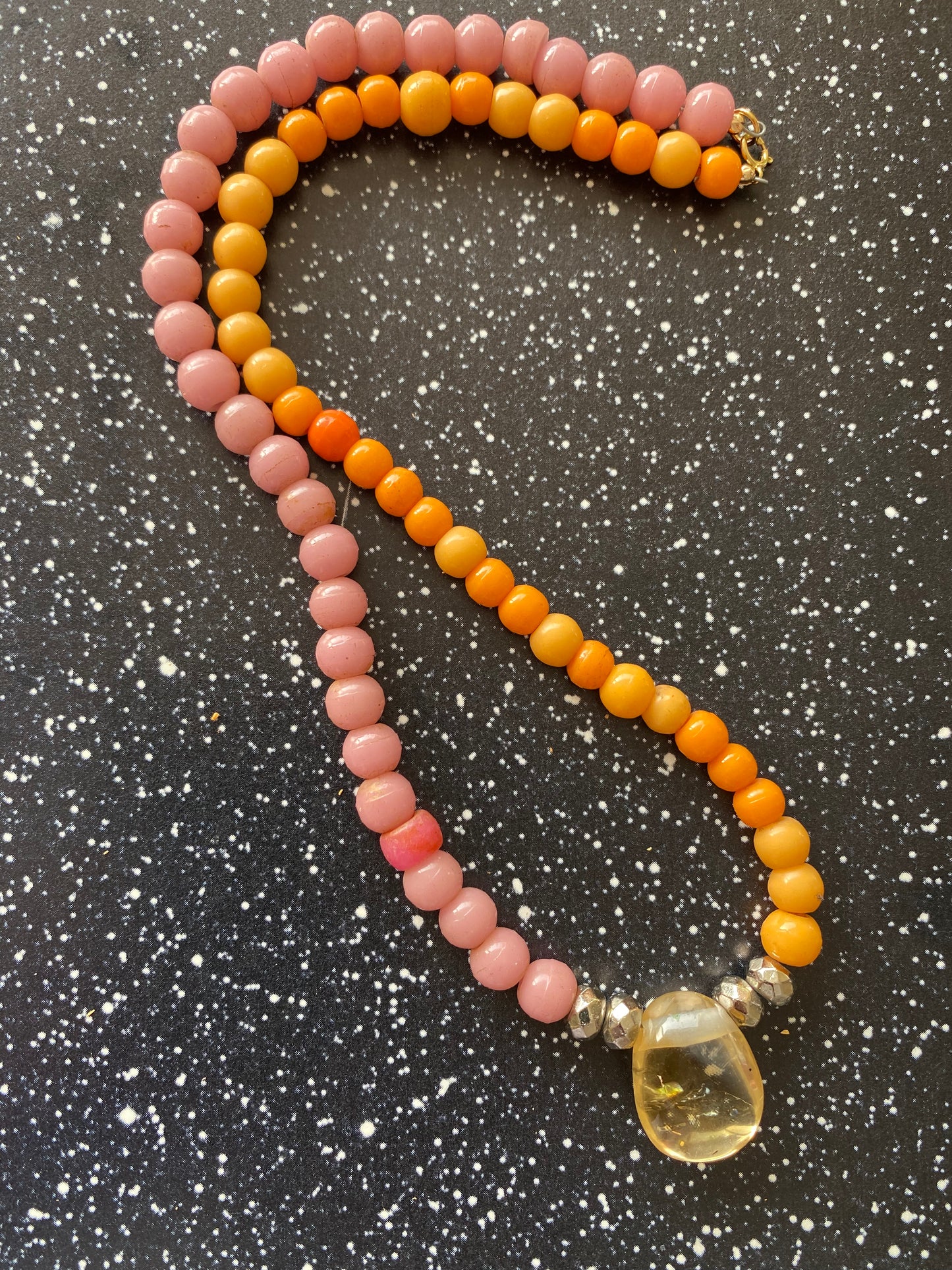 Trade Bead +Citrine o.o.a.k. Necklace - Moon Room Shop and Wellness