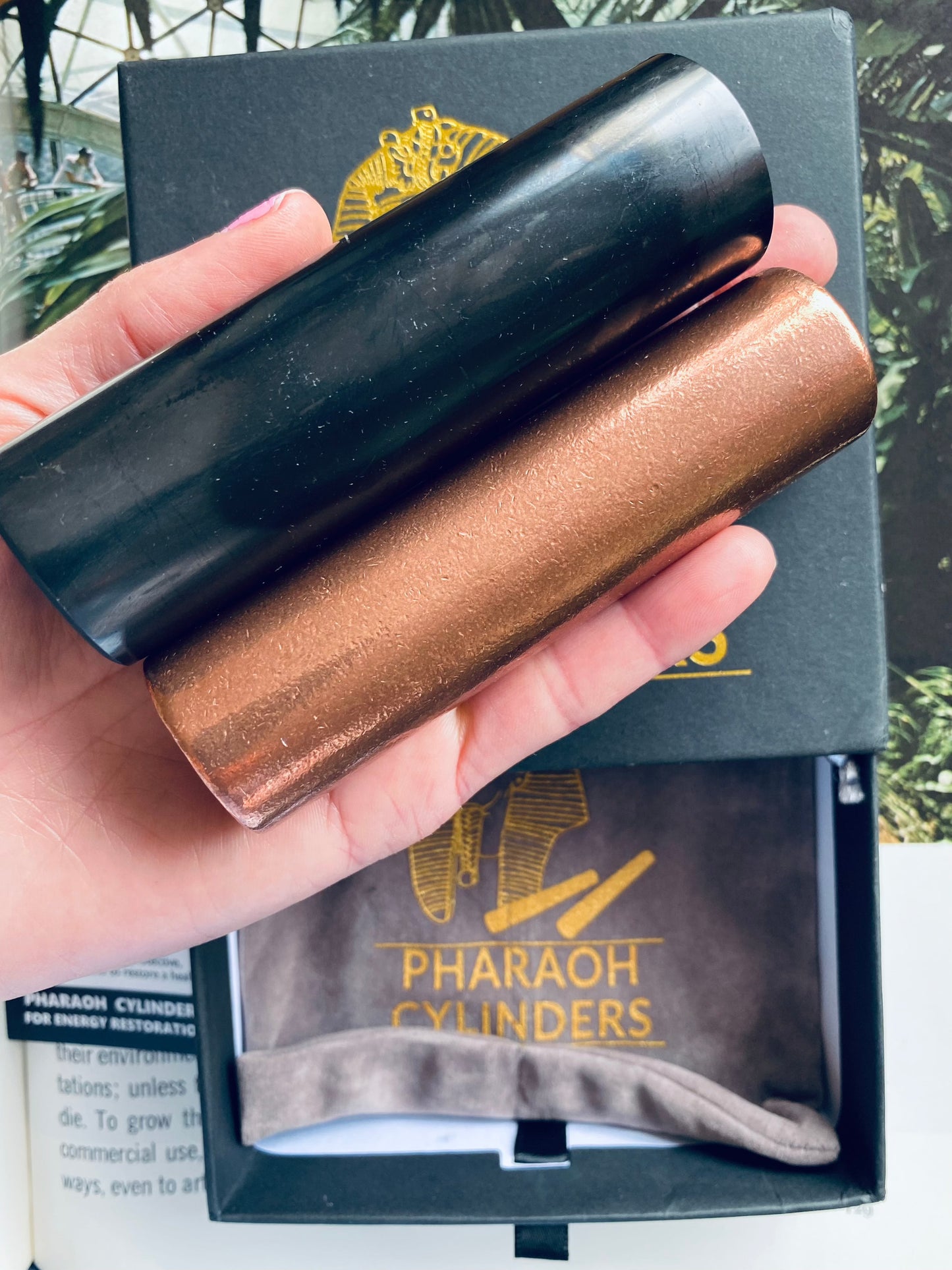 Pharaoh Cylinders Copper/Shungite 4 inches length- Moon Room Shop and Wellness