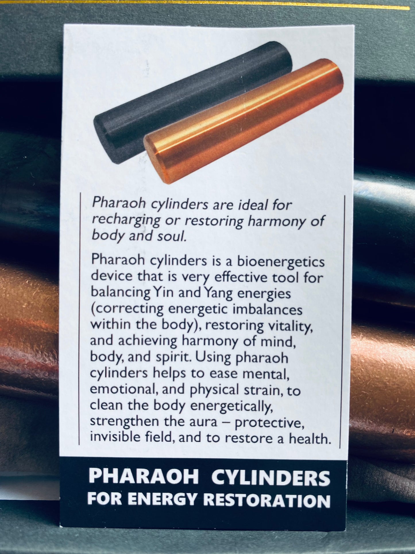 Pharaoh Cylinders Copper/Shungite 4 inches length- Moon Room Shop and Wellness